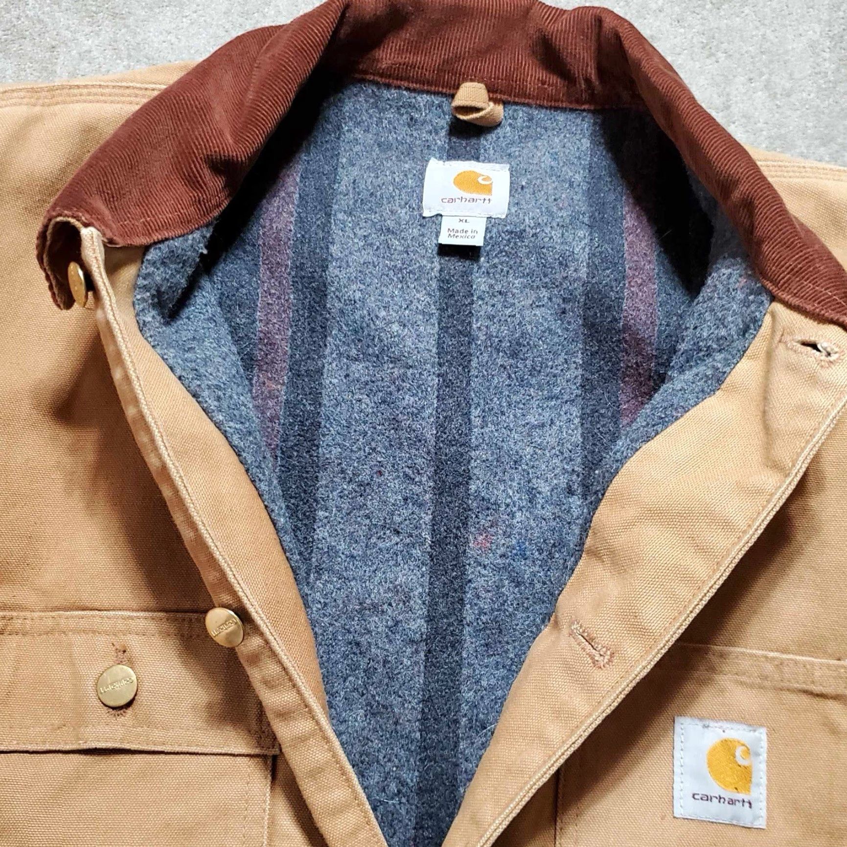 Carhartt VTG Carhartt C001 BRN Men's XL Chore Jacket Barn Coat Distressed Workwear Rare Size US XL / EU 56 / 4 - 2 Thumbnail
