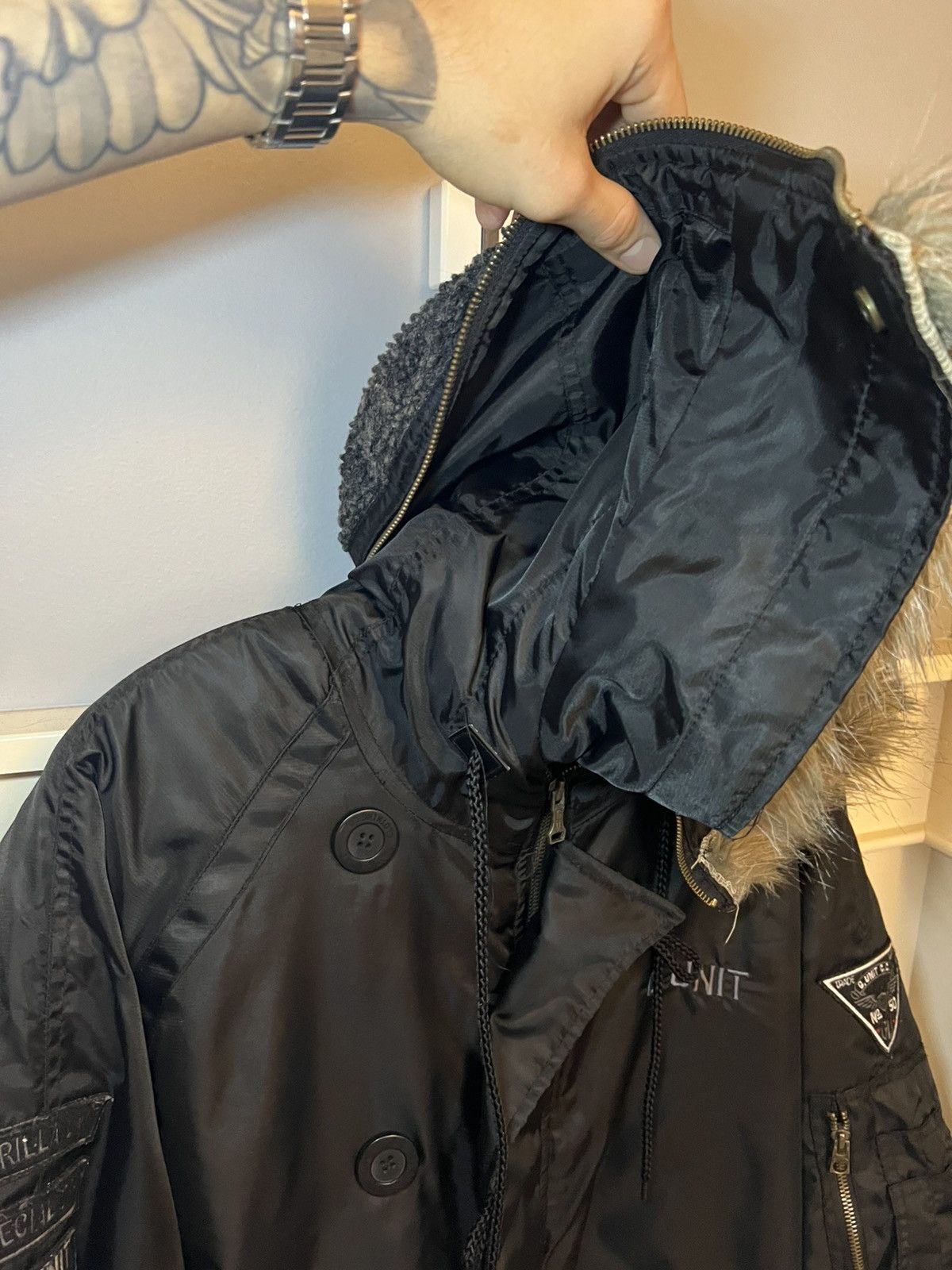 G-Unit Vintage G-Unit brand fur split hood bomber jacket Size US XL / EU 56 / 4 - 23 Thumbnail