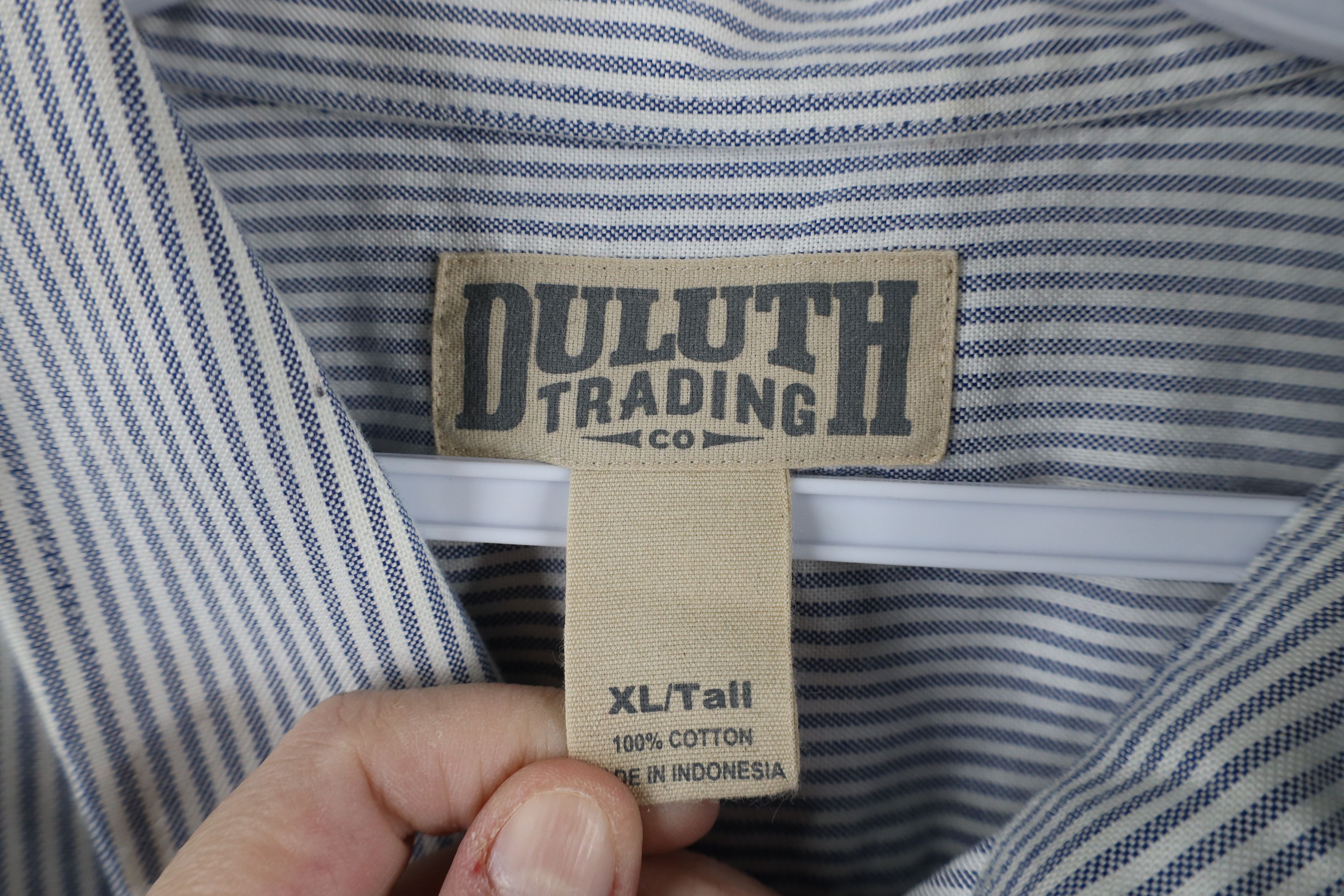Duluth Trading Company × Vintage Duluth Trading Co Striped Oxford Collared Button Shirt Size US XL / EU 56 / 4 - 9 Thumbnail