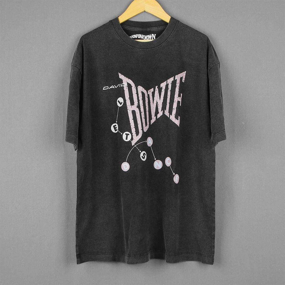 Japanese Brand D. Bowie printed black gray shirt Size US L / EU 52-54 / 3 - 1 Thumbnail