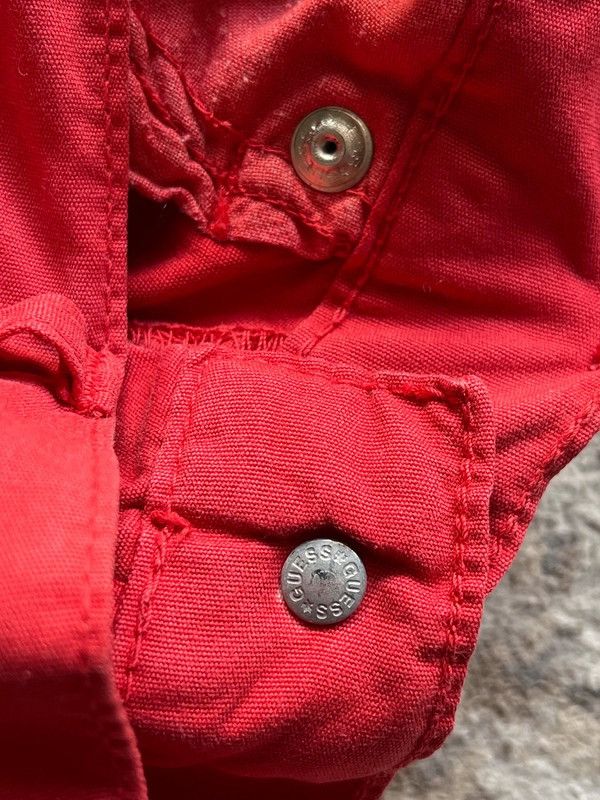 Guess Guess Jeans Made in Italy Red Vintage 90s Rare Slim Fit Size 27" / US 4 / IT 40 - 12 Thumbnail