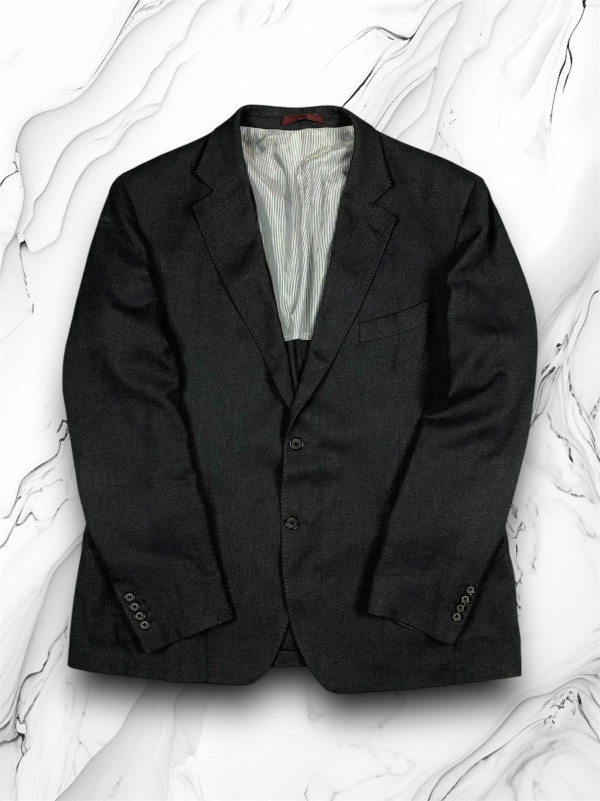 Designer Vintage Hackett London Cotton Cupro Blazer Sport Coat Jacket Size 46R - 1 Thumbnail