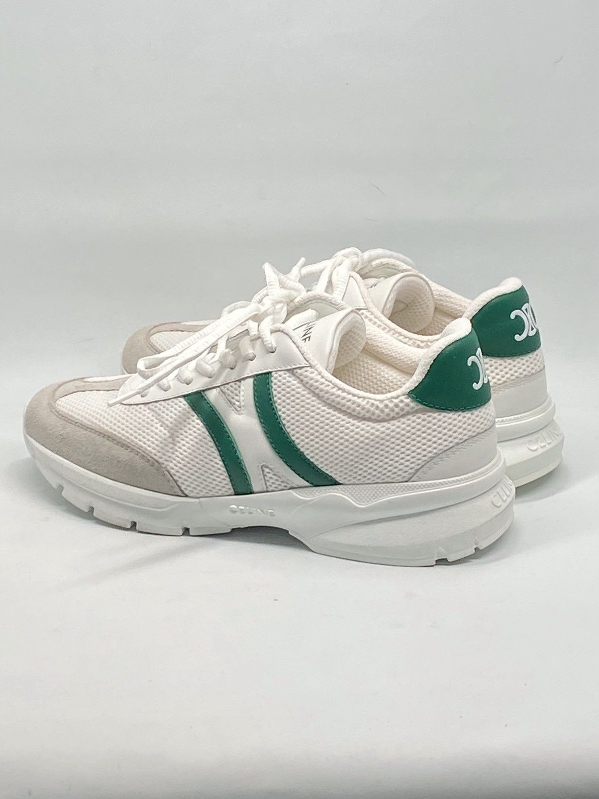 Celine Celine CR-01 Suede-Trimmed Leather and Mesh Sneakers size 37 Size US 7 / IT 37 - 11 Thumbnail