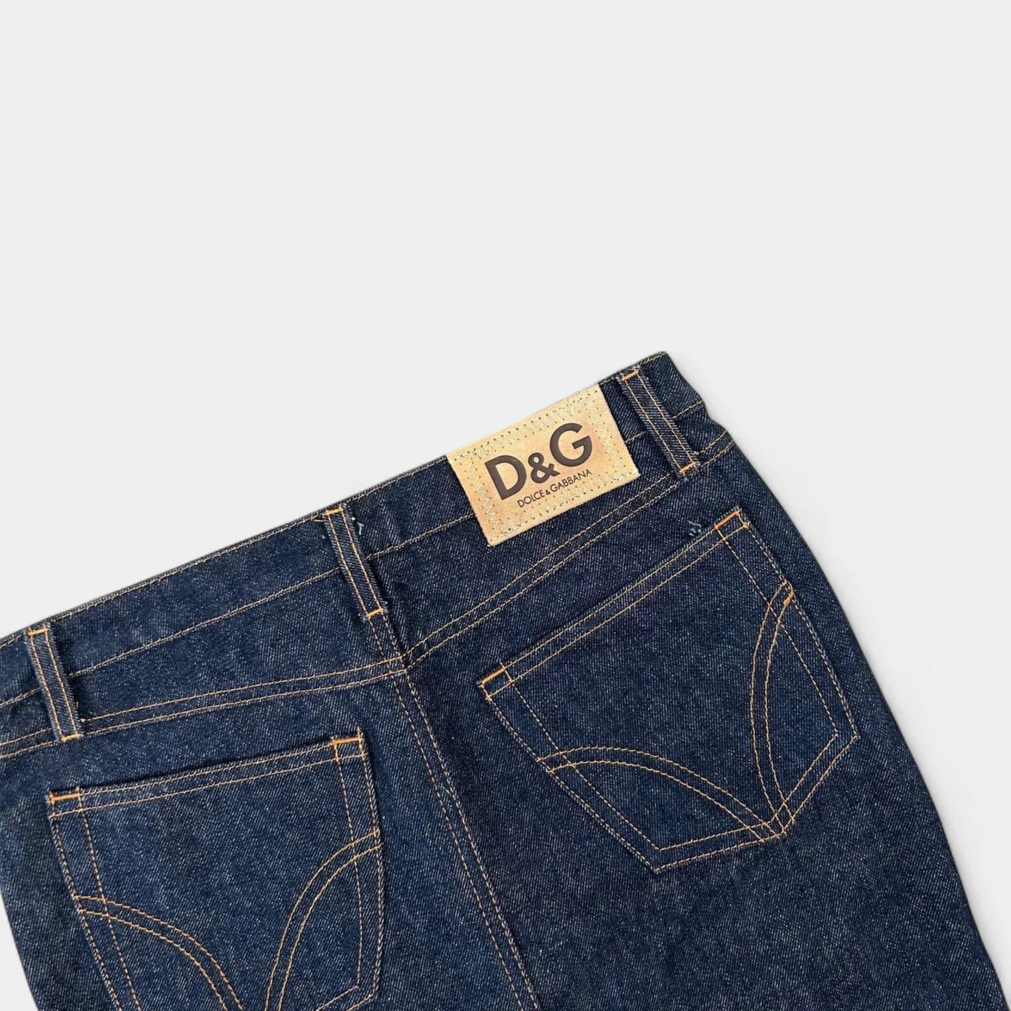 Dolce & Gabbana Dolce & Gabbana Hybrid Brown Suede and Blue Denim Long Skirt Size 26" / US 2 / IT 38 - 7 Thumbnail