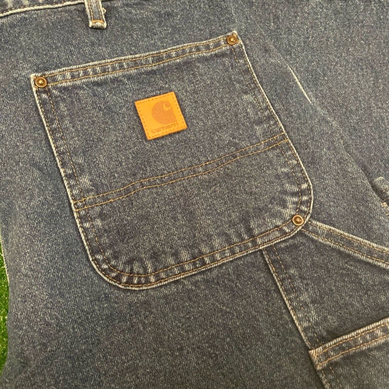 Carhartt VINTAGE Carhartt Double Knee Denim Jeans Mens 38 Regular 30 Inseam Blue Hip Hop Work Wear 90s Y2K Grunge Punk USA Size US 38 / EU 54 - 3 Thumbnail