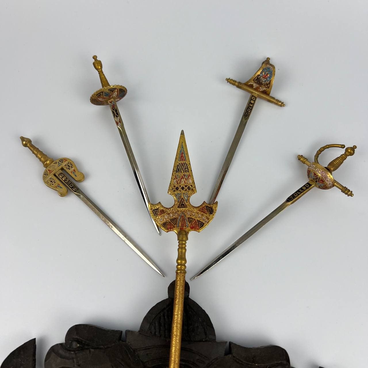 Toledo Vintage Set Toothpicks Cocktail Olive Picks Sword