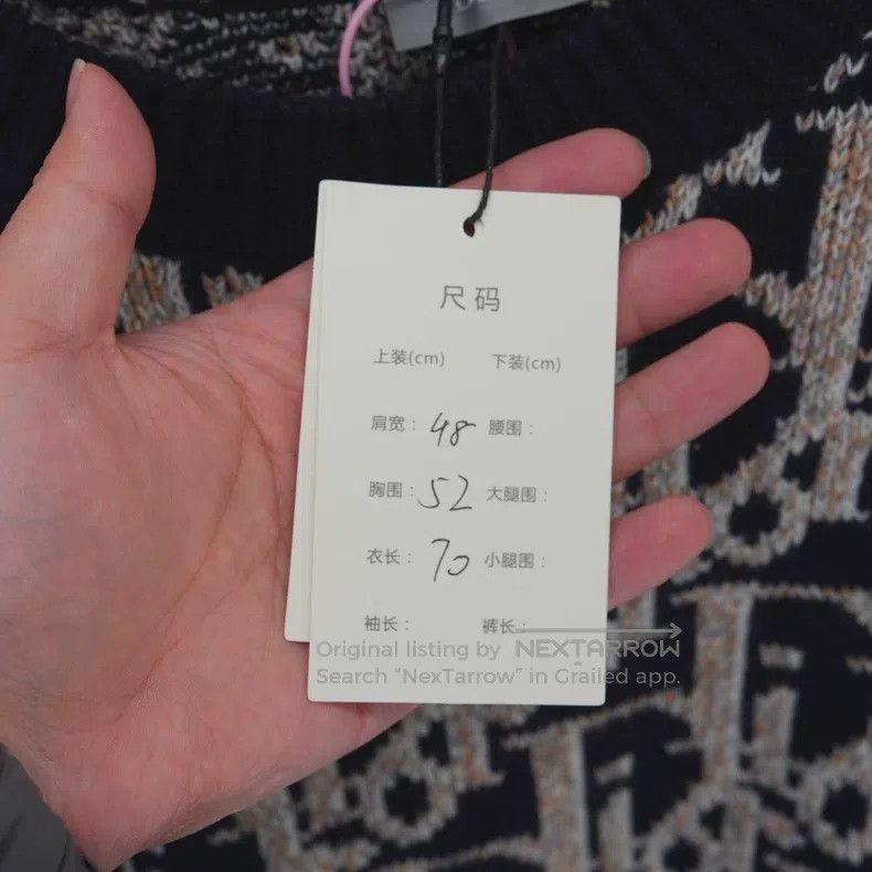 Dior Dior Old Flower Full Print Logo Woollen Knitted Sweater Size US M / EU 48-50 / 2 - 6 Thumbnail