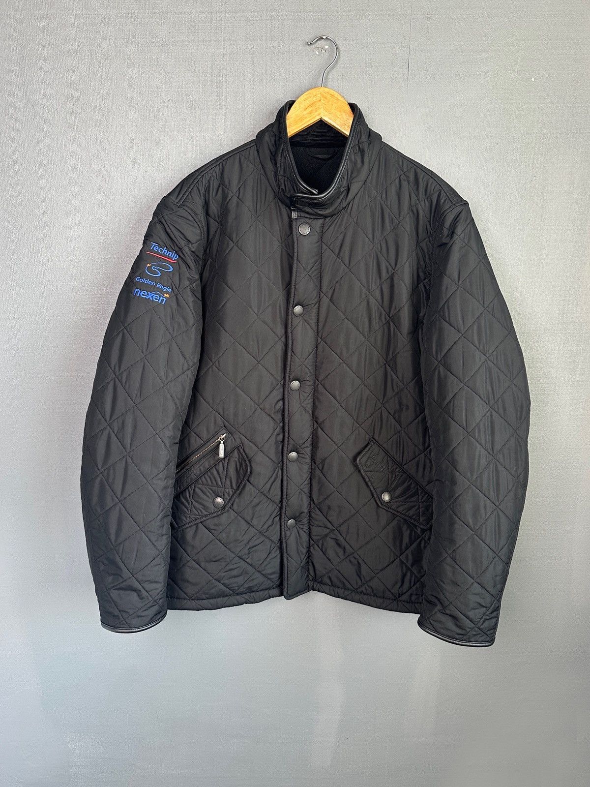 Barbour Men’s BARBOUR Powell Quilted Black Field Jacket Insulated Size US L / EU 52-54 / 3 - 1 Thumbnail