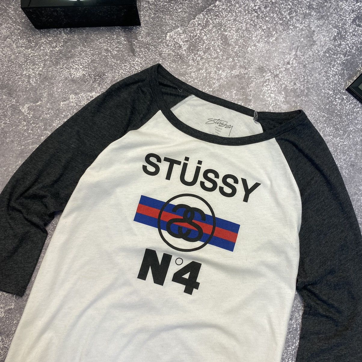 Stussy Vintage Stussy Big Logo 3/4 Women’s Longsleeve Size L / US 10 / IT 46 - 2 Thumbnail