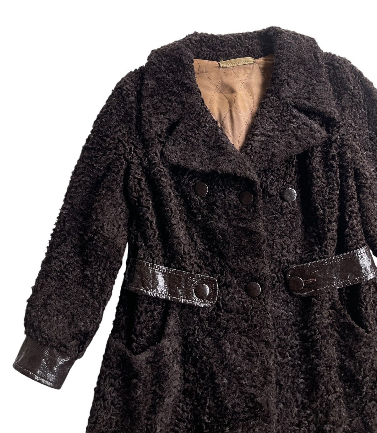 Vintage Vintage Jean Louis Paris Curly Astra Furs Coat Size S / US 4 / IT 40 - 4 Thumbnail