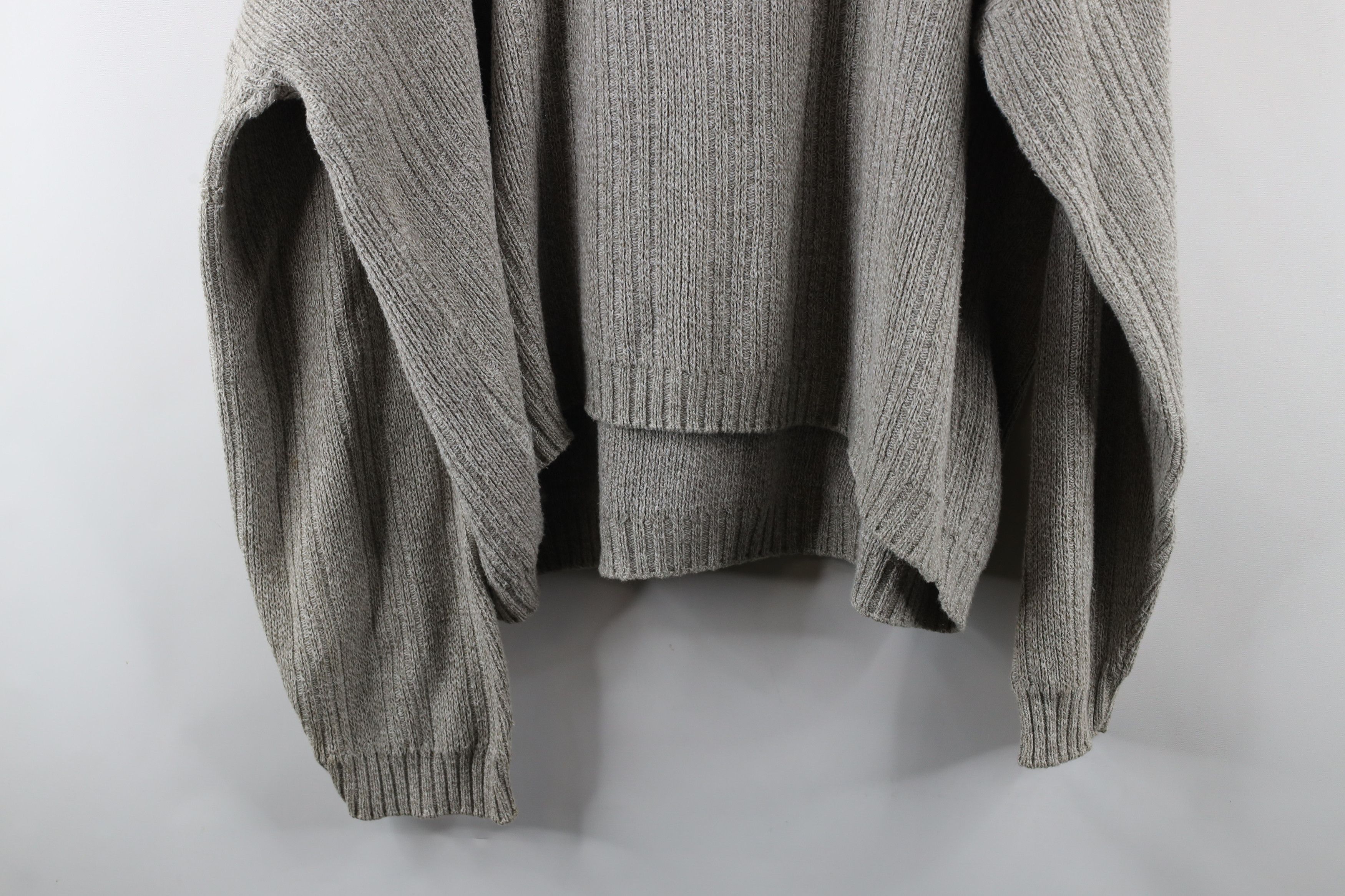 Vintage Vintage 90s Streetwear Blank Marled Ribbed Knit Sweater Size US XXL / EU 58 / 5 - 9 Thumbnail