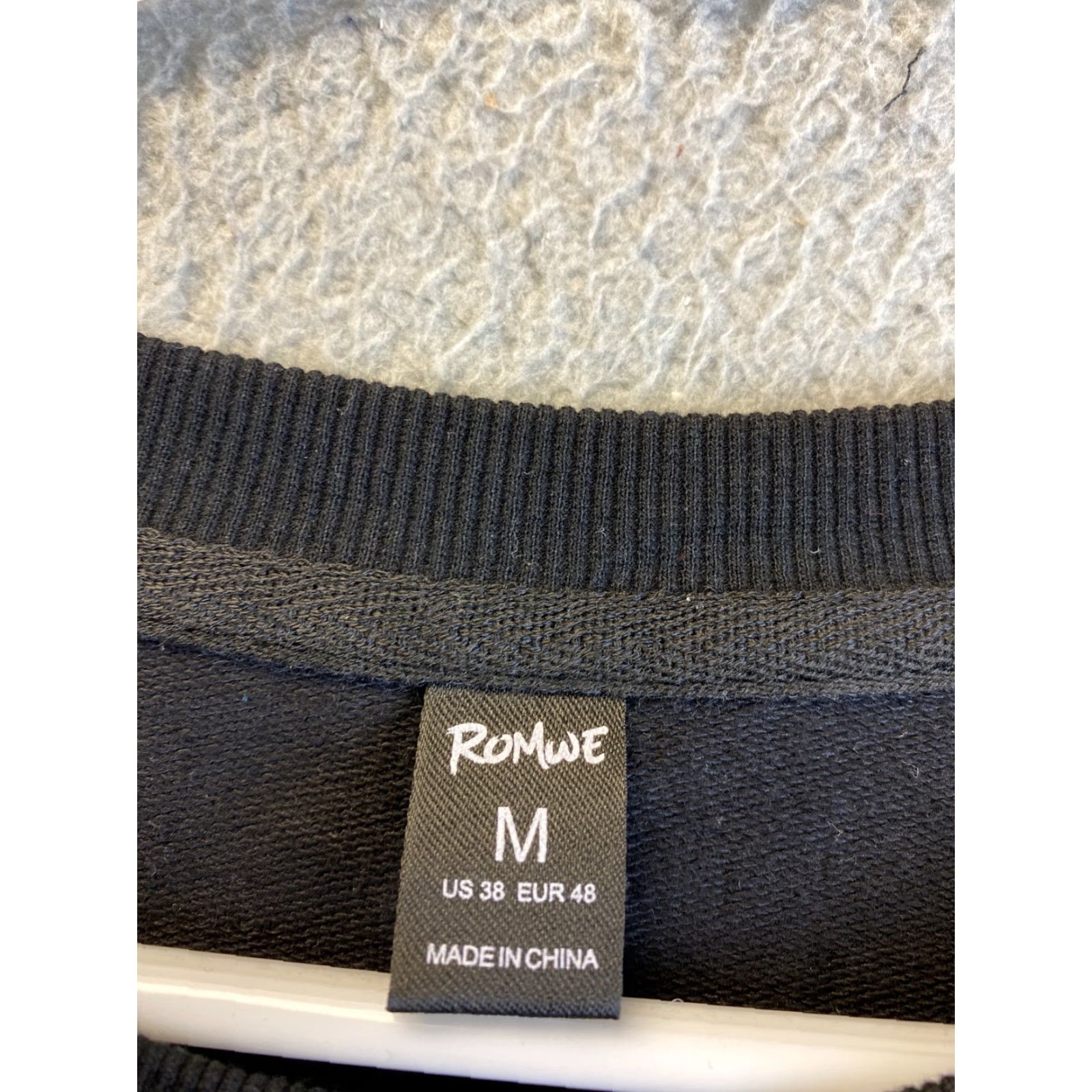 Vintage ROMWE Women Crew Neck Sweatshirt Boston Size M Black Activewear Knit Pullover All Seasons Size M / US 6-8 / IT 42-44 - 5 Thumbnail