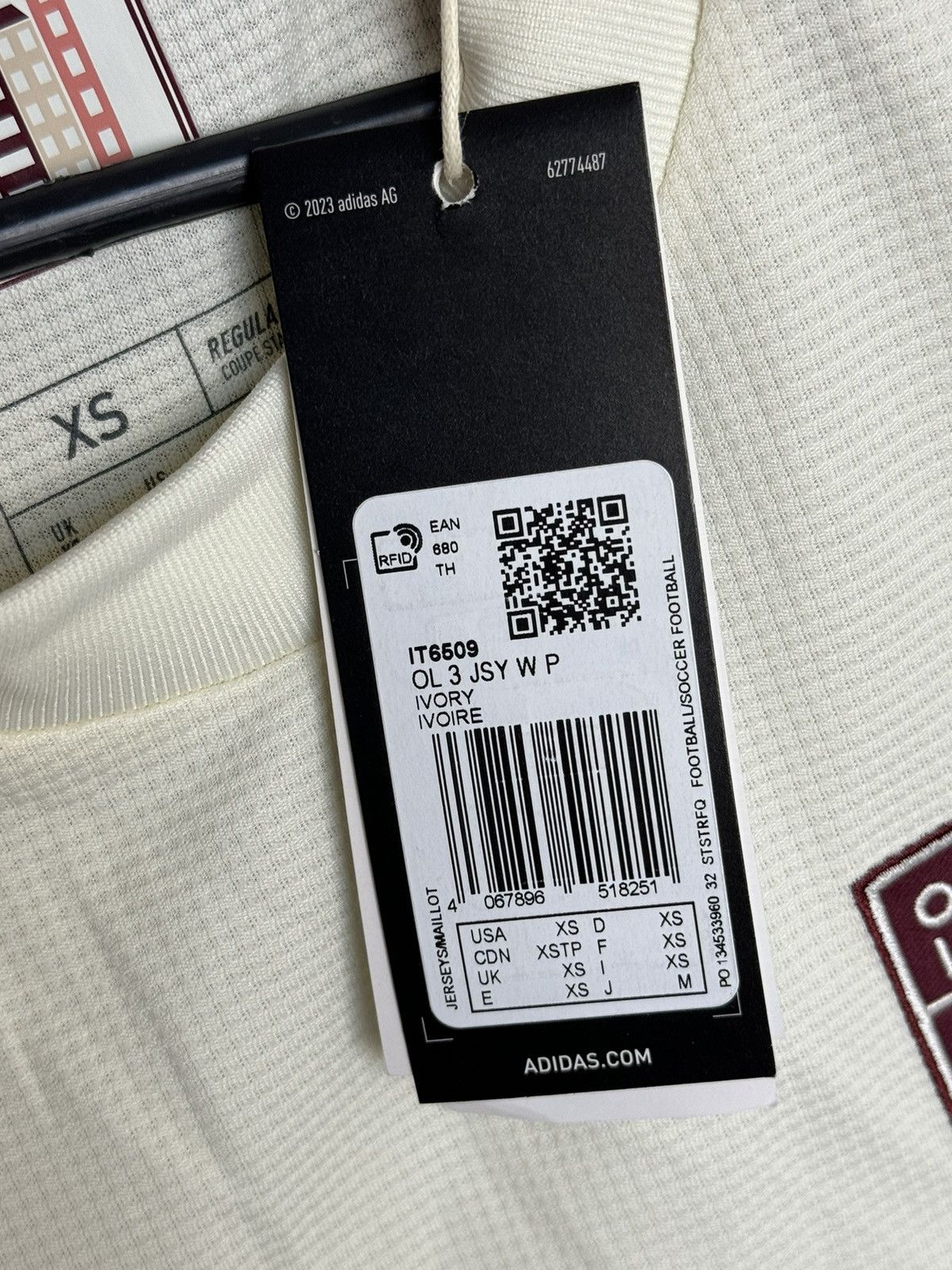 Adidas New Olympique Lyon 24/25 Third Football Jersey T-Shirt Size XS / US 0-2 / IT 36-38 - 9 Thumbnail