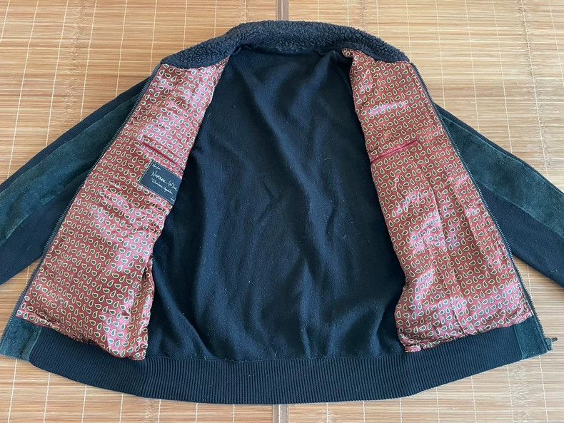 Number (N)ine Number (N)ine03 suede stitched knitted jacket 2503-Nextarro Size US XL / EU 56 / 4 - 3 Thumbnail