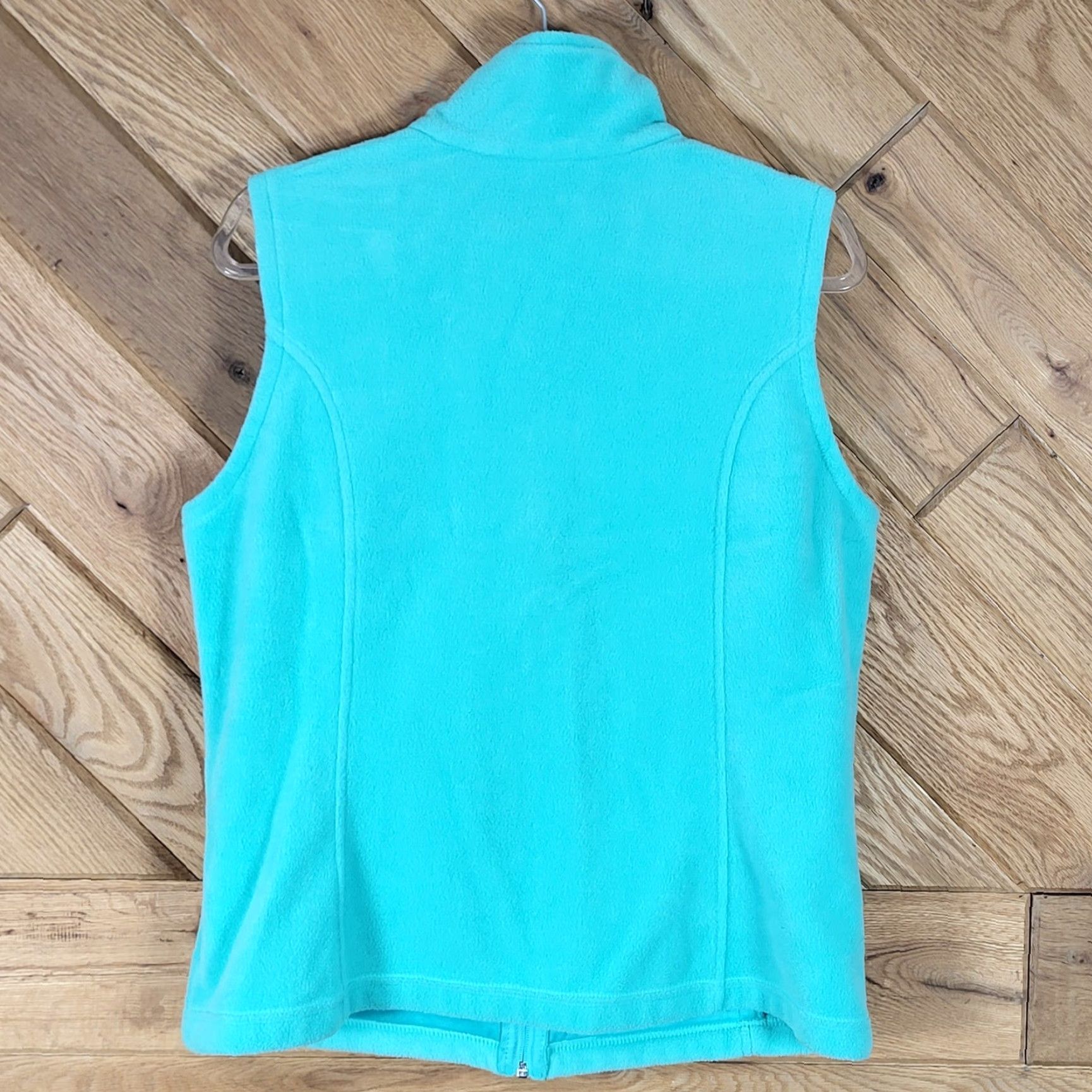 Vintage Columbia Fleece Vest Womens Large Full Zip Sleeveless Turquoise Blue Vest Size L / US 10 / IT 46 - 2 Thumbnail