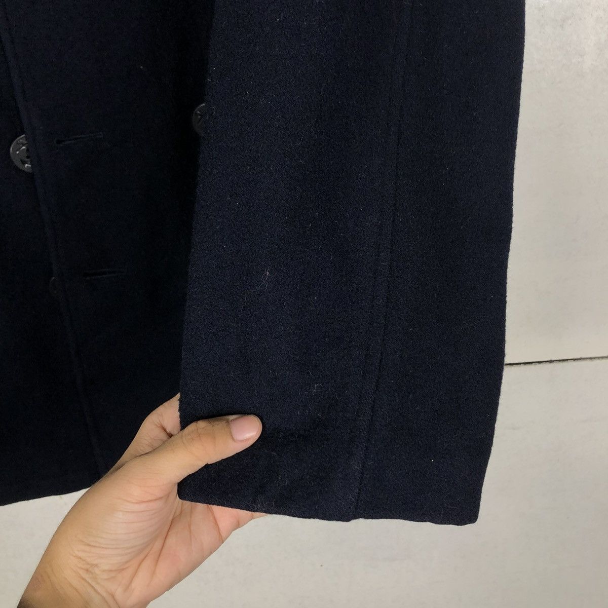 Edwin 📌VINTAGE WOOL BIKER JACKEG EDWIN COMPANY DOUBLE COLLAR Size US L / EU 52-54 / 3 - 16 Thumbnail