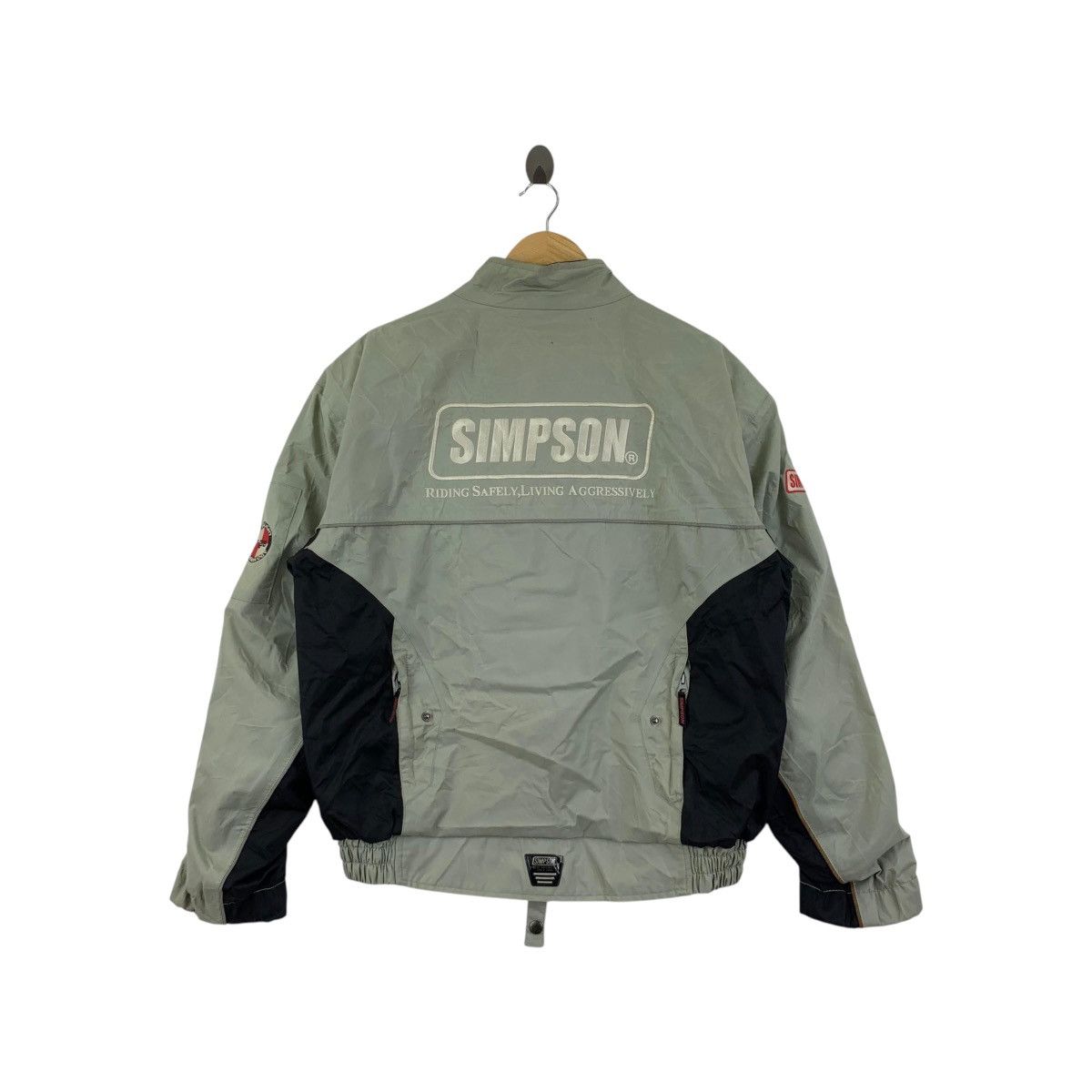 Vintage Vintage SIMPSON RACING Motorbikes Usa Race Bomber Jacket Size US XL / EU 56 / 4 - 5 Thumbnail
