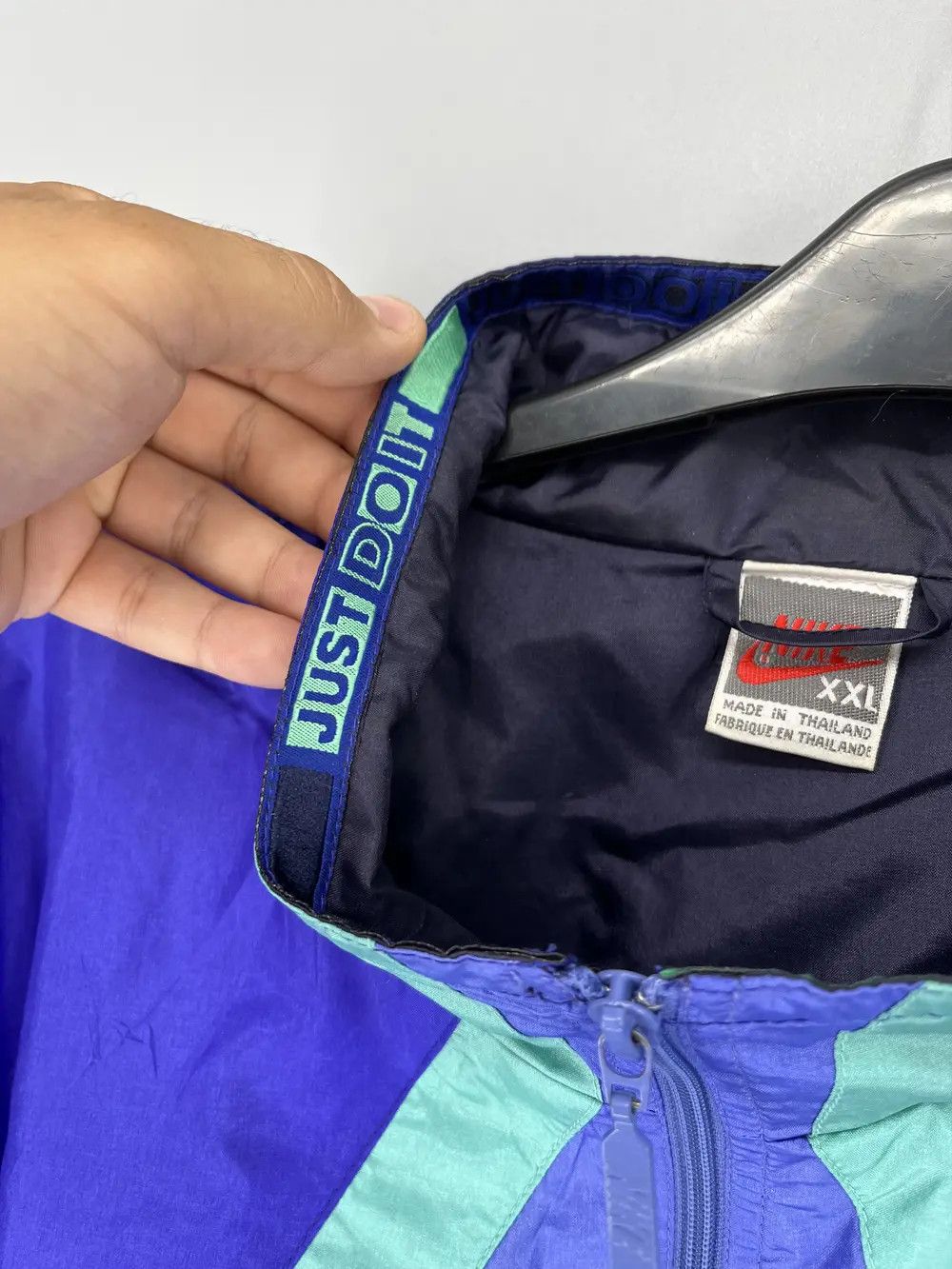 Vintage 80s Vintage Nike Just do it Nylon Track Top Jacket Size US XXL / EU 58 / 5 - 10 Thumbnail