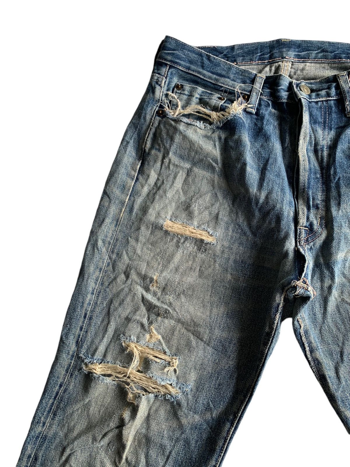 Japanese Brand × Vintage Omnigod Damage Rare Selvedge Distressed Denim☠️ Size US 32 / EU 48 - 9 Thumbnail