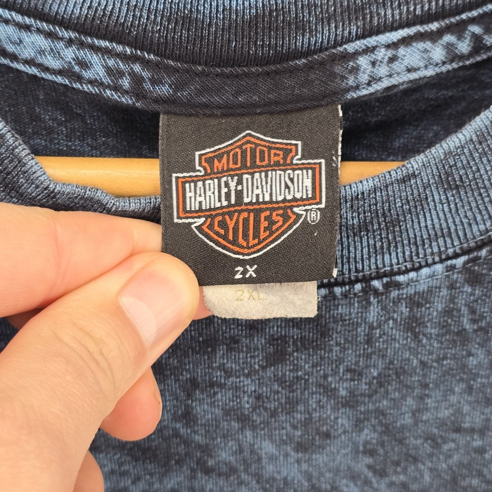 Harley Davidson Vintage Harley Davidson Shirt XXL Acid Wash Eagle Pocket Y2K Size US XL / EU 56 / 4 - 5 Thumbnail