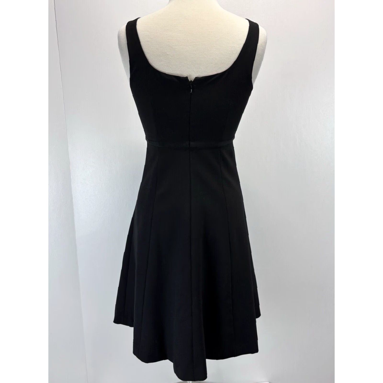 Gap VINTAGE Gap Fit & Flare Little Black Dress Sz 6 Women Lined Sleeveless 90s Wool Size M / US 6-8 / IT 42-44 - 3 Thumbnail