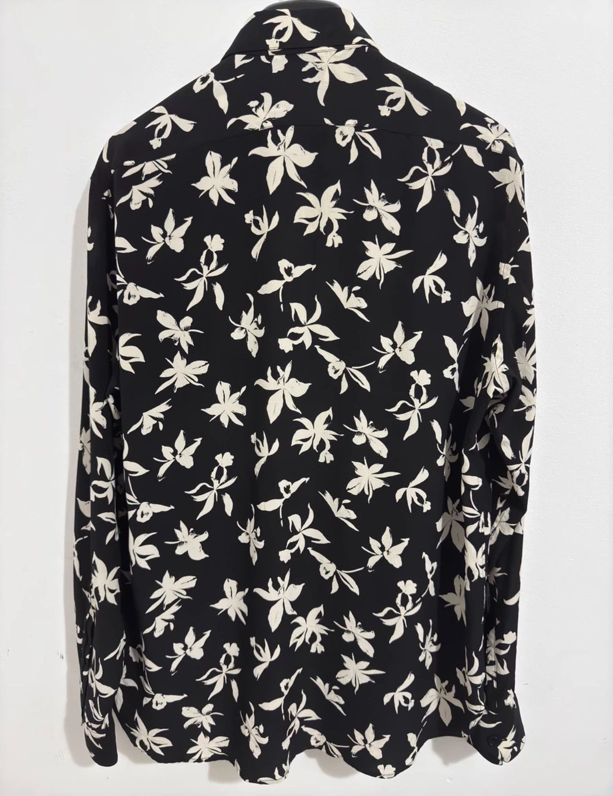 Saint Laurent Paris Saint Laurent (SLP) 21SS Runway Wild Orchid Print Silk Shirt Size US XL / EU 56 / 4 - 2 Thumbnail