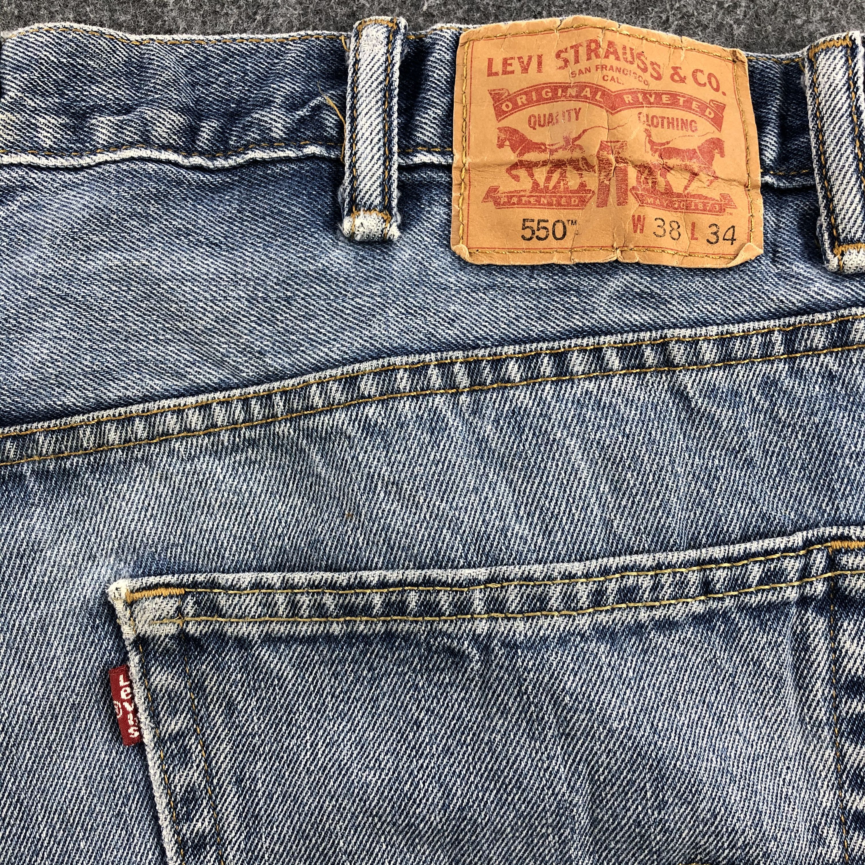 Levi's Vintage Blue Washed Levis 550 Jeans-J935 Size US 38 / EU 54 - 5 Thumbnail