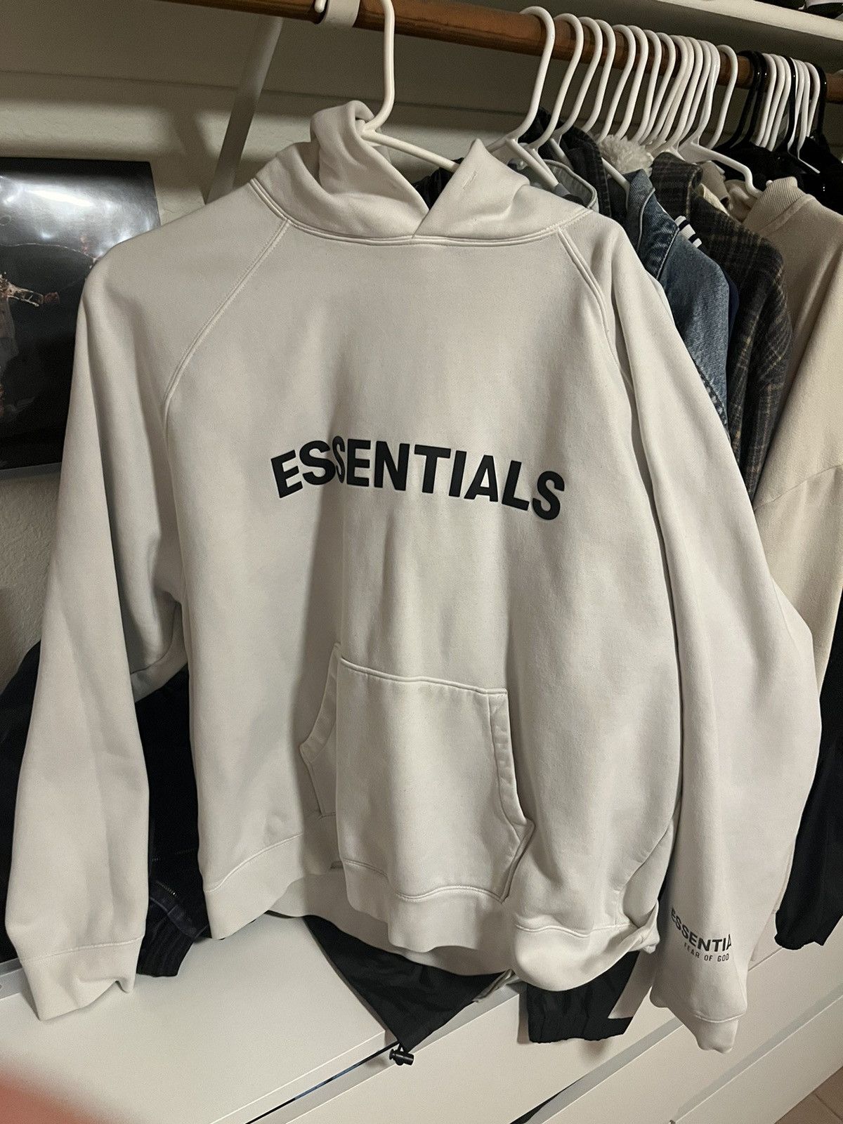 image of Essentials Essential Hoodie White, Men's (Size XL)