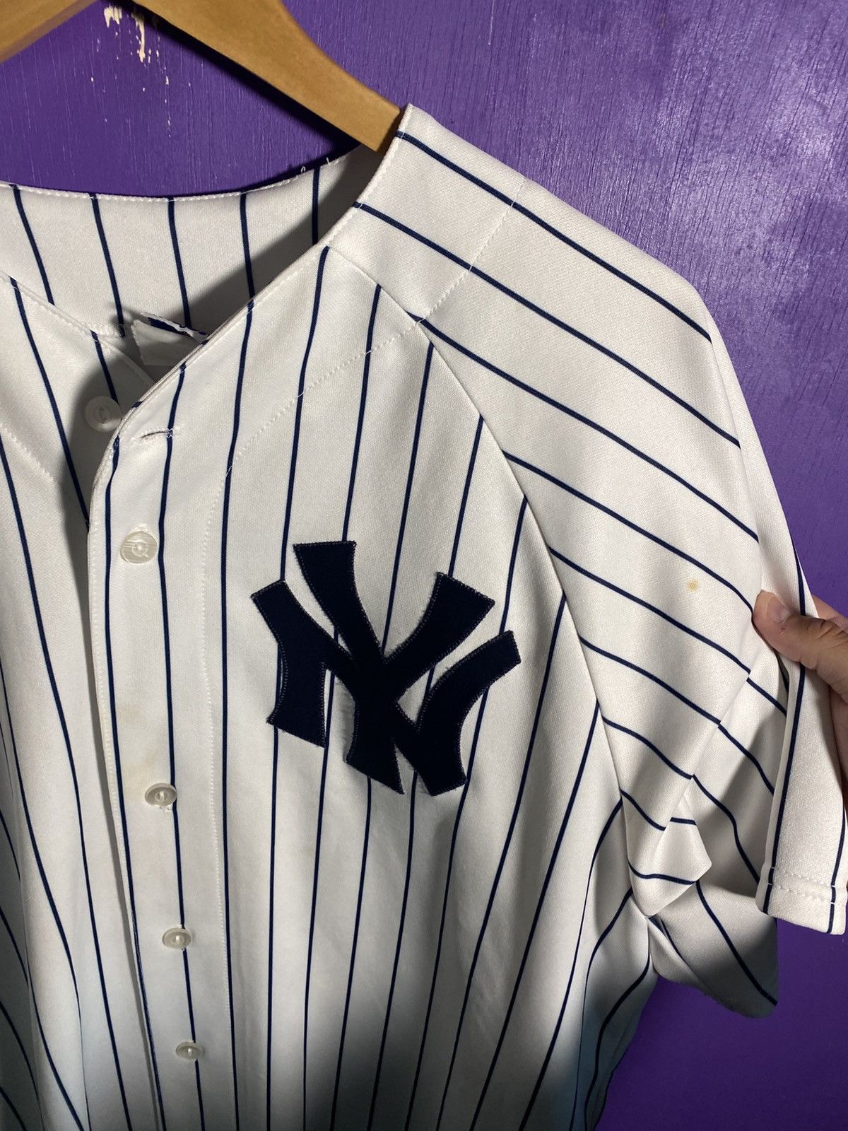 MLB Vintage 90s New York yankees derek jeter jersey Size US L / EU 52-54 / 3 - 3 Thumbnail