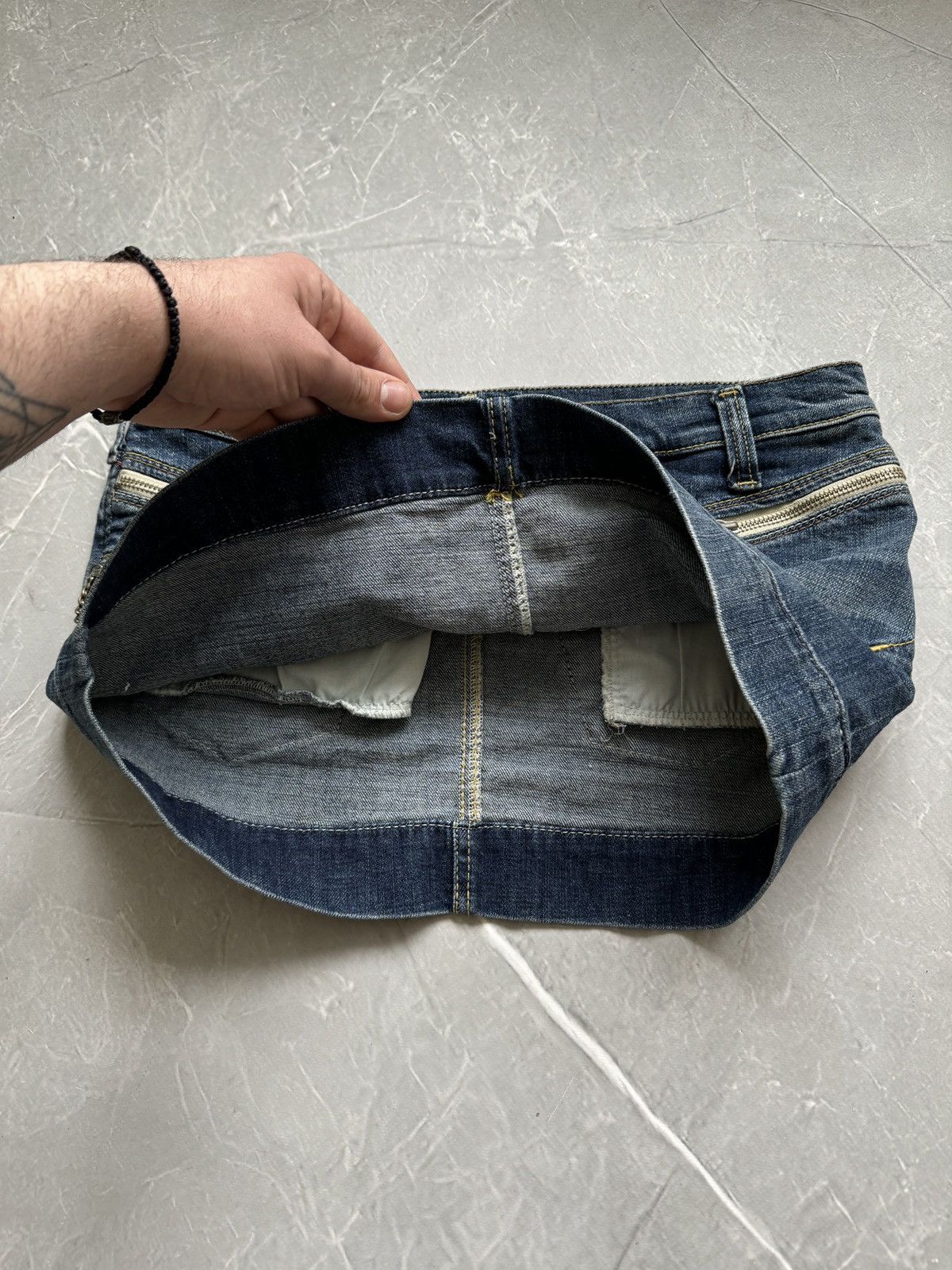 Miss Sixty Vintage Miss Sixty Denim Mini Skirt Chain Zip Y2k Style Size 30" / US 8 / IT 44 - 12 Thumbnail