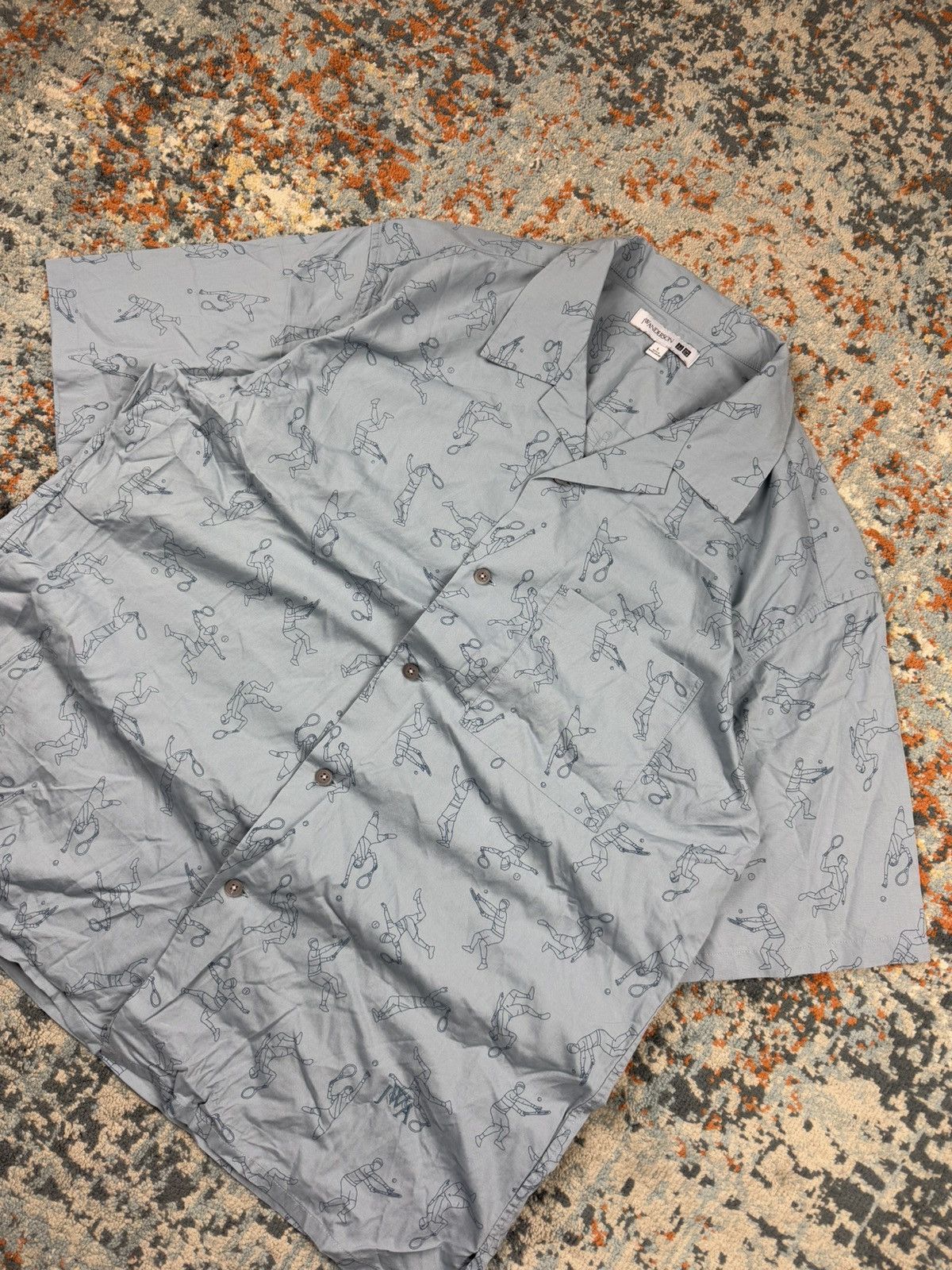 JW Anderson × Uniqlo J.W Anderson x Uniqlo tennis player print short sleeve shirt Size US XL / EU 56 / 4 - 4 Thumbnail