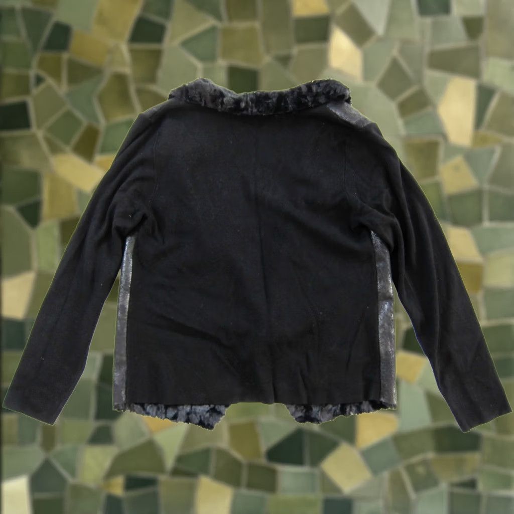 Alfani Alfani Black Faux Fur Tight Knit Sweater Jacket Women Medium Size M / US 6-8 / IT 42-44 - 1 Thumbnail