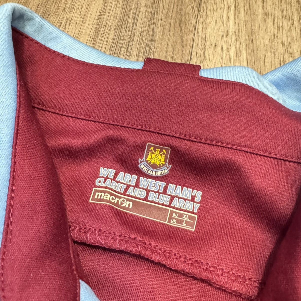 Macron West ham 10/11 home shirt #34 Keane Size US L / EU 52-54 / 3 - 8 Thumbnail