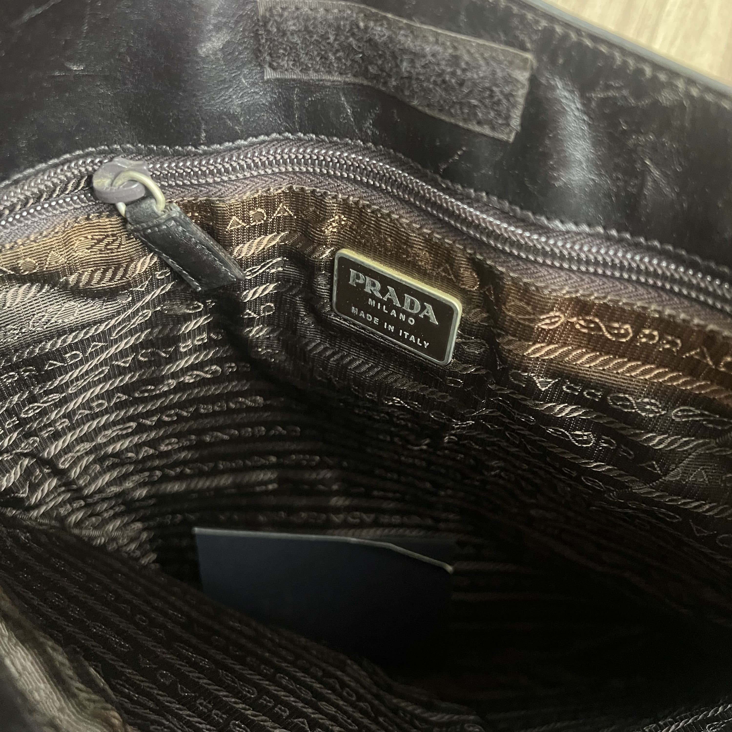 Prada Prada Vintage Asymmetric Leather Shoulder Bag Size ONE SIZE - 4 Thumbnail