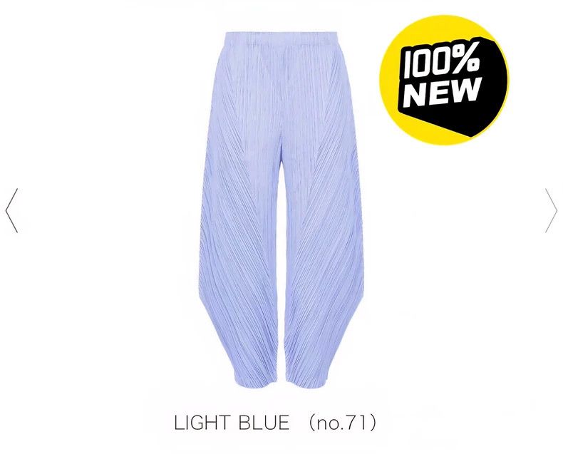 issey miyake size:3 Purple-blue straight-leg pants