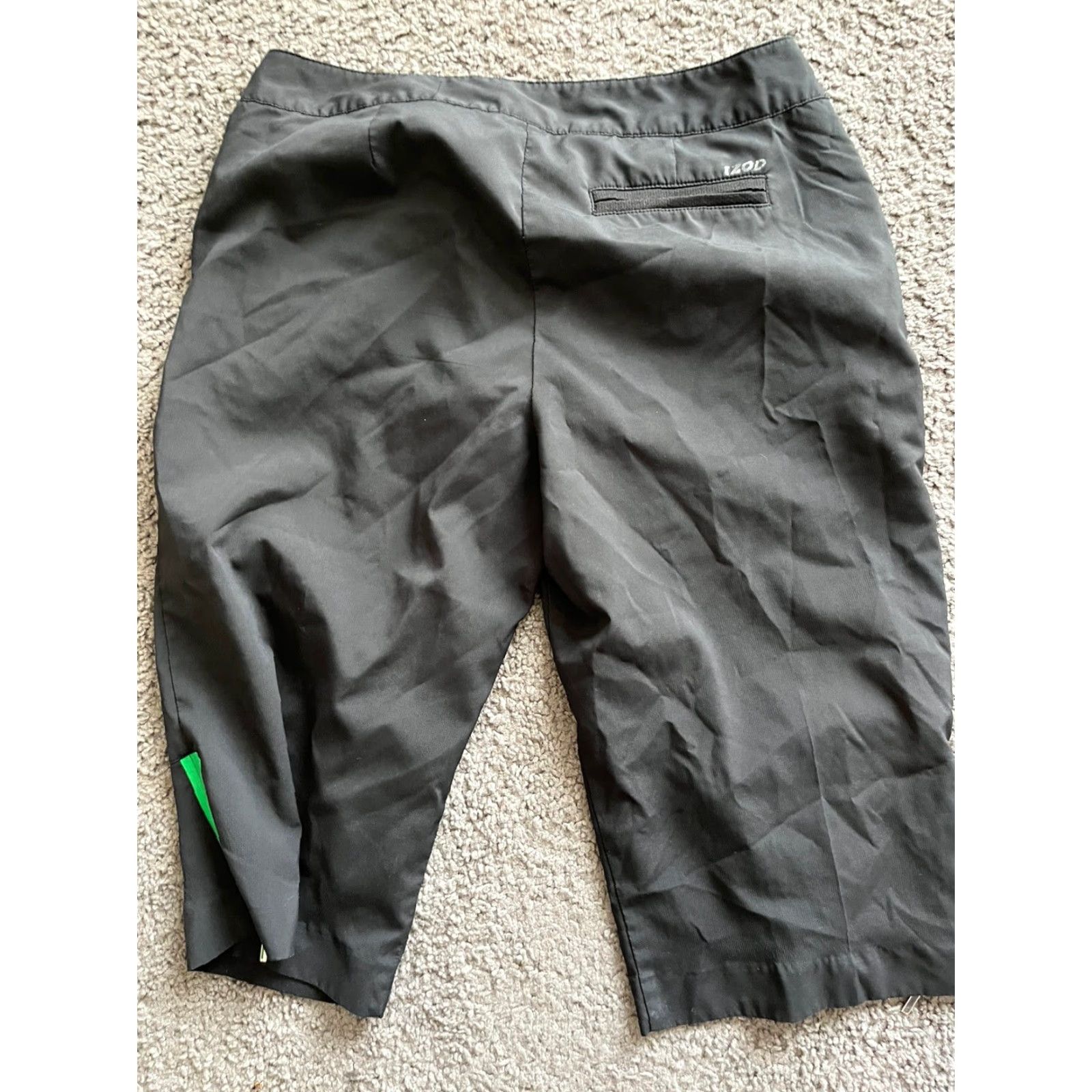 Izod IZOD Womens Black Capri Pants Capri Length Casual Pants 12 Size 34" / US 12 / IT 48 - 2 Thumbnail