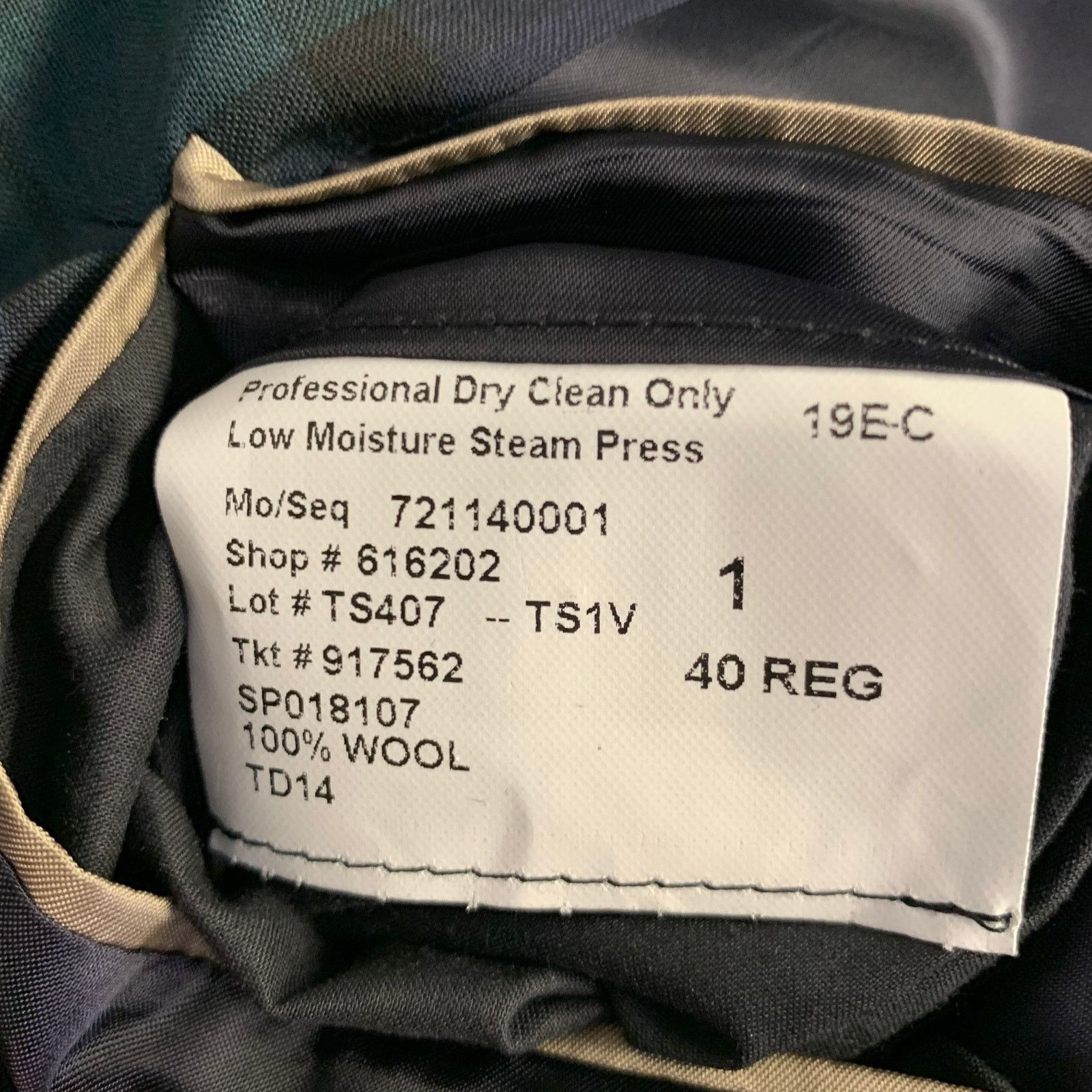 Todd Snyder TODD SNYDER Size 40 Regular Green Navy Plaid Wool Sport Coat Size 40R - 8 Thumbnail