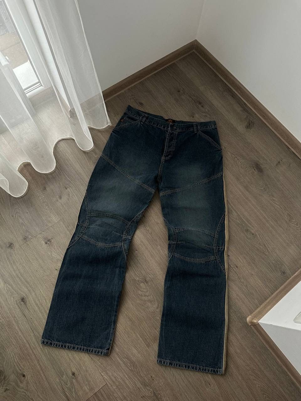 Alpha Industries × Vintage Vintage Alpha Industries Velvet Denim Baggy Big Logo Pants Size US 34 / EU 50 - 12 Thumbnail
