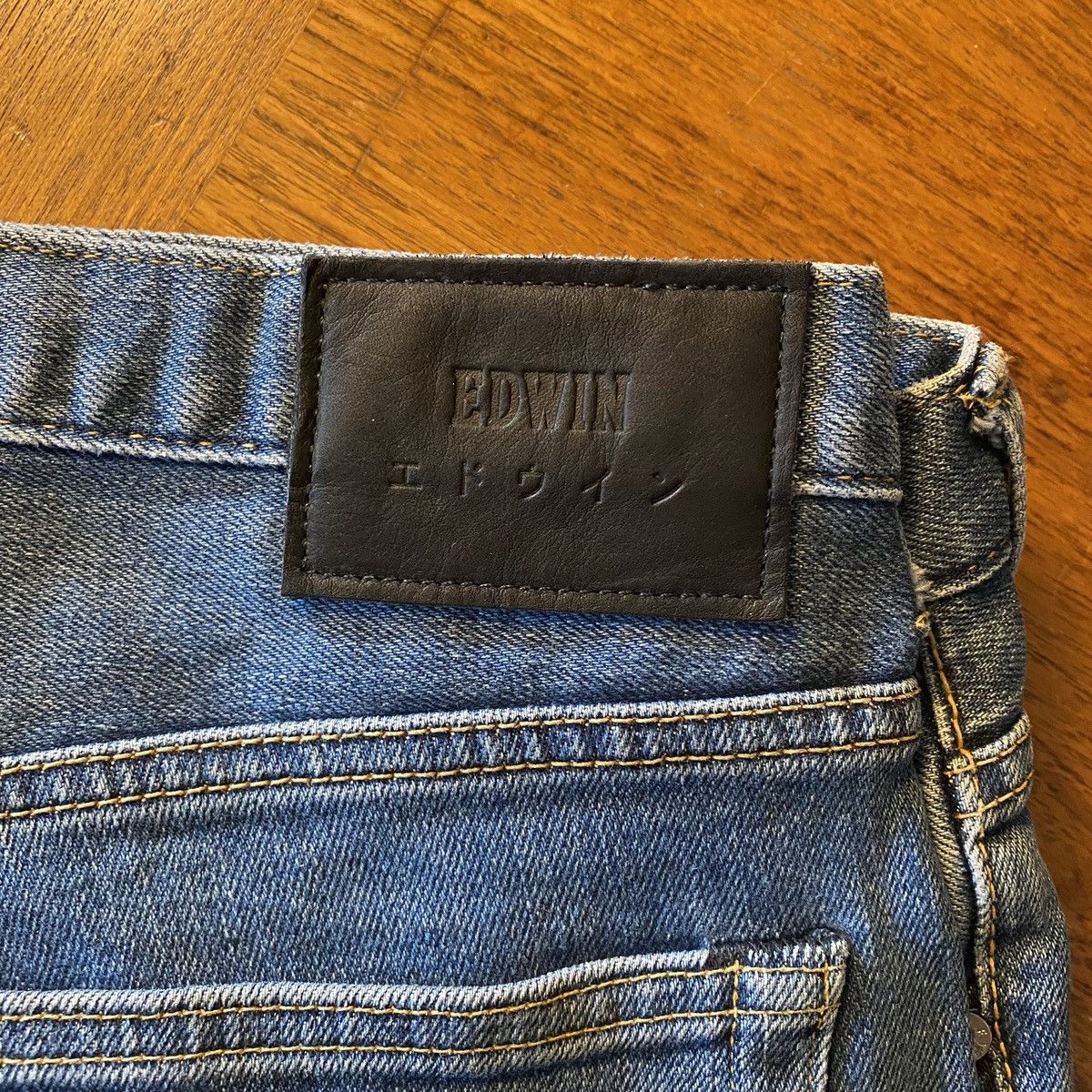 Edwin Edwin Made in Japan Kaihara Selvage 12oz Slim Tapered Jeans Size US 32 / EU 48 - 2 Thumbnail