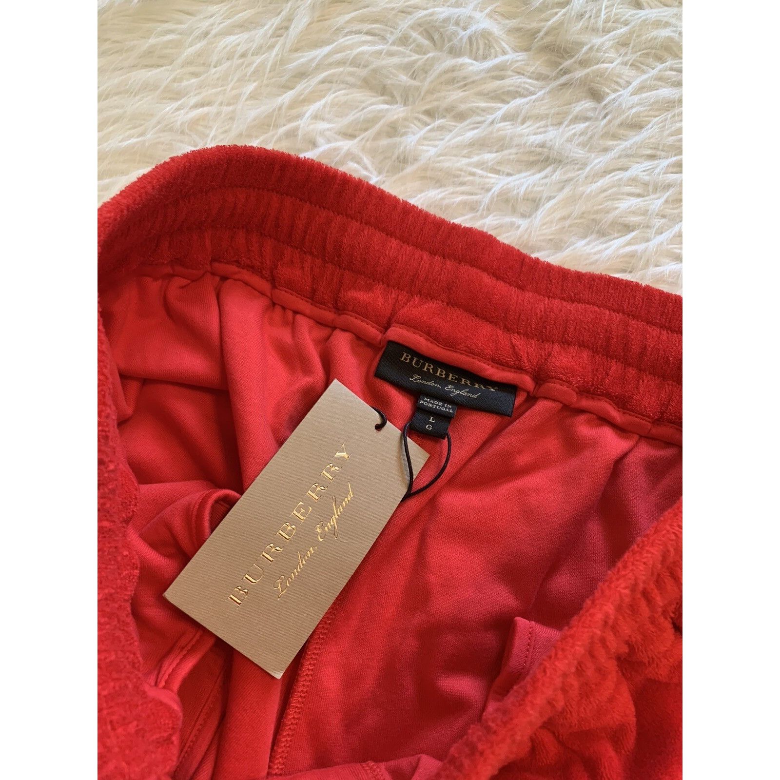 Burberry Burberry New Rainbow Logo Sweatpants Embroidered Bright Red Size US 34 / EU 50 - 4 Thumbnail