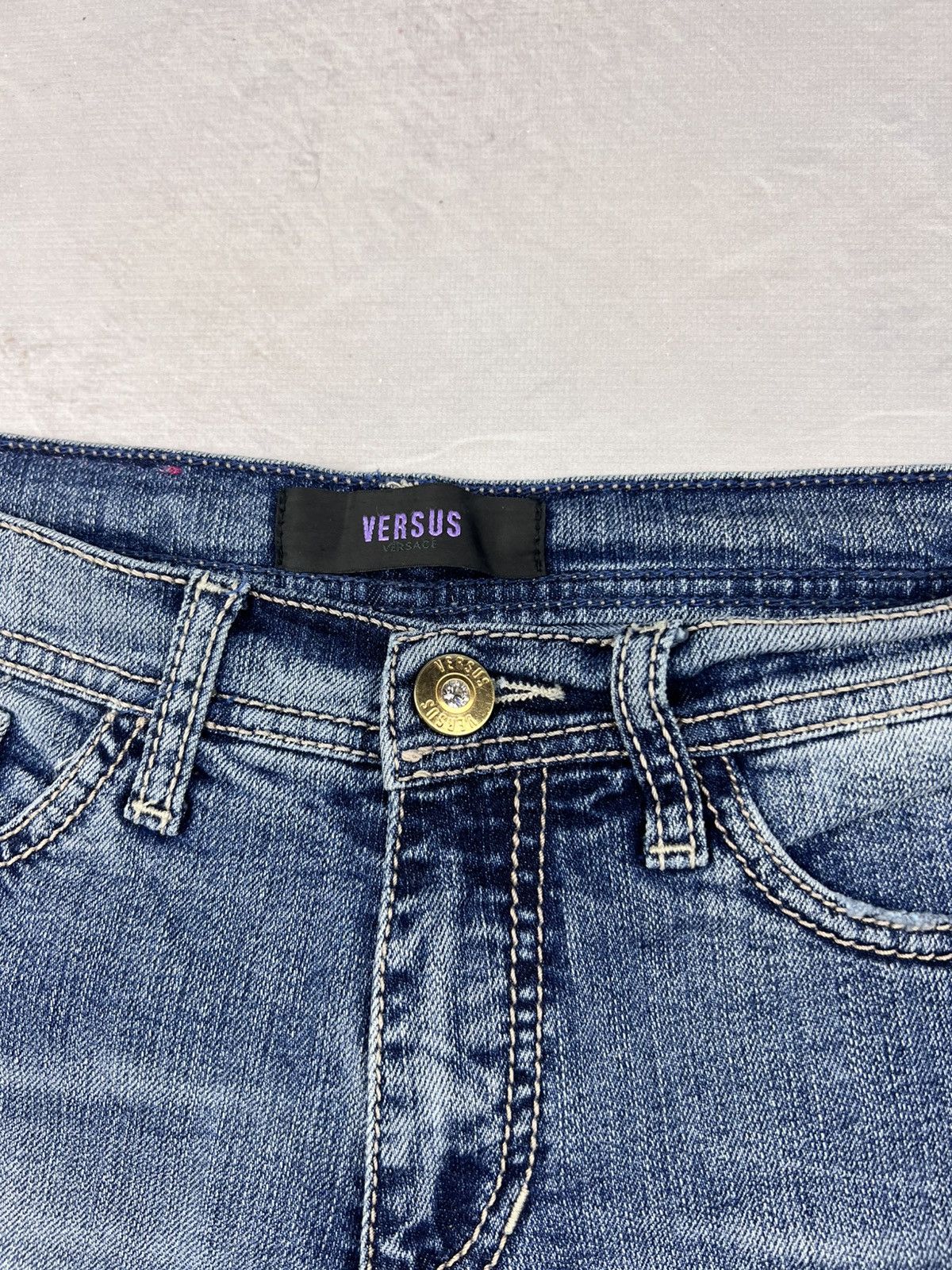 Le Grande Bleu (L.G.B.) × Versace × Vintage Japanese Luxury Denim Versace Vintage Y2k Classic Style Size 27" / US 4 / IT 40 - 8 Thumbnail