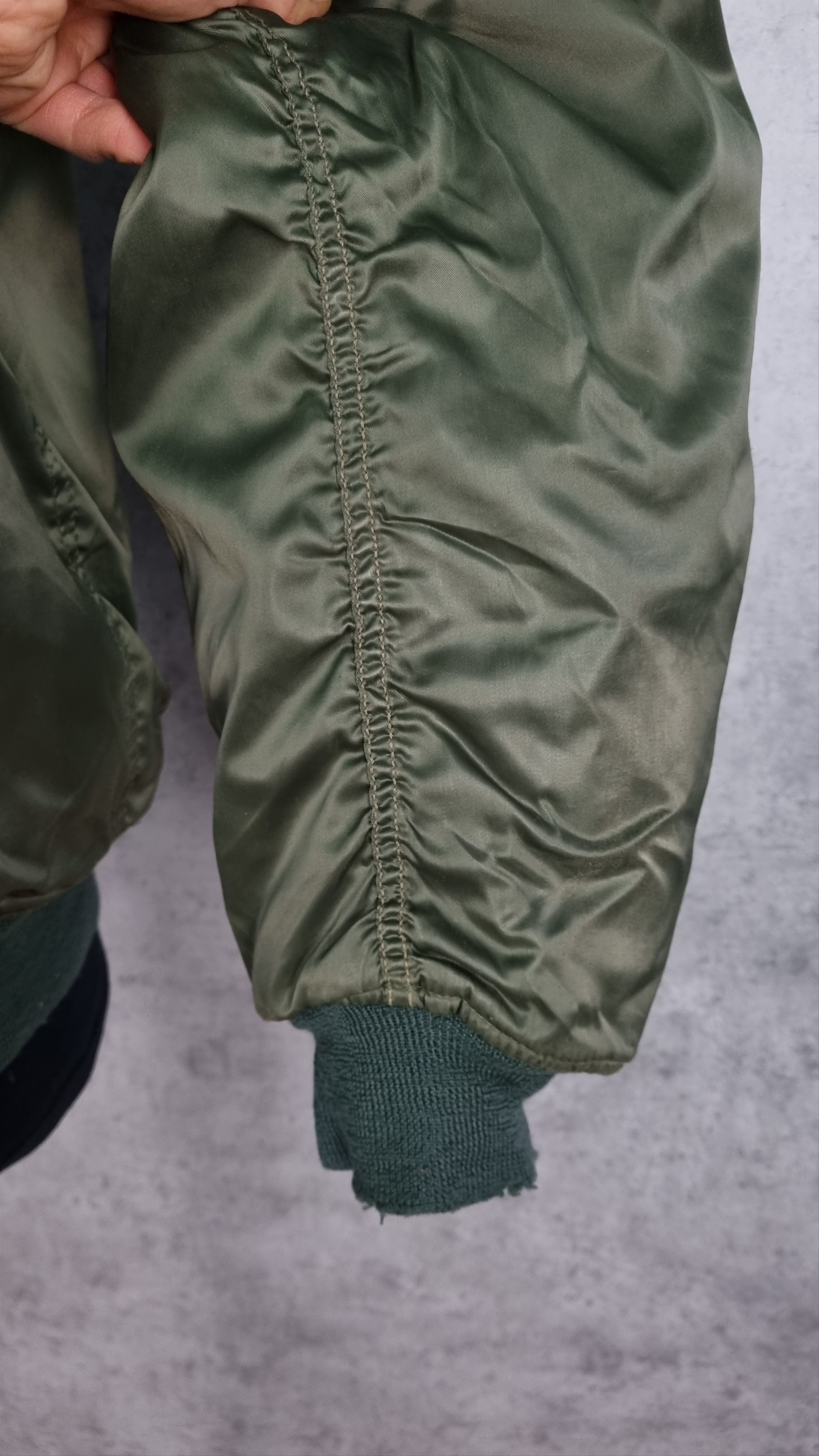 Vintage Destroyed Aviator Dirty Military Nylon Bomber Size US M / EU 48-50 / 2 - 17 Thumbnail