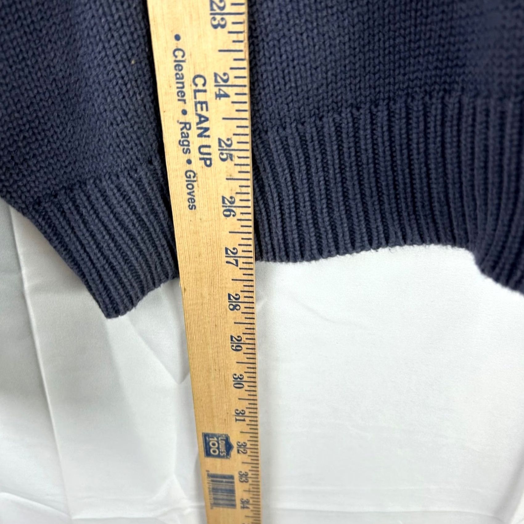 Polo Ralph Lauren Polo Ralph Lauren Mens Sweater V-Neck Knit Long Sleeve 100% Cotton Navy Blue Large Size US L / EU 52-54 / 3 - 5 Thumbnail