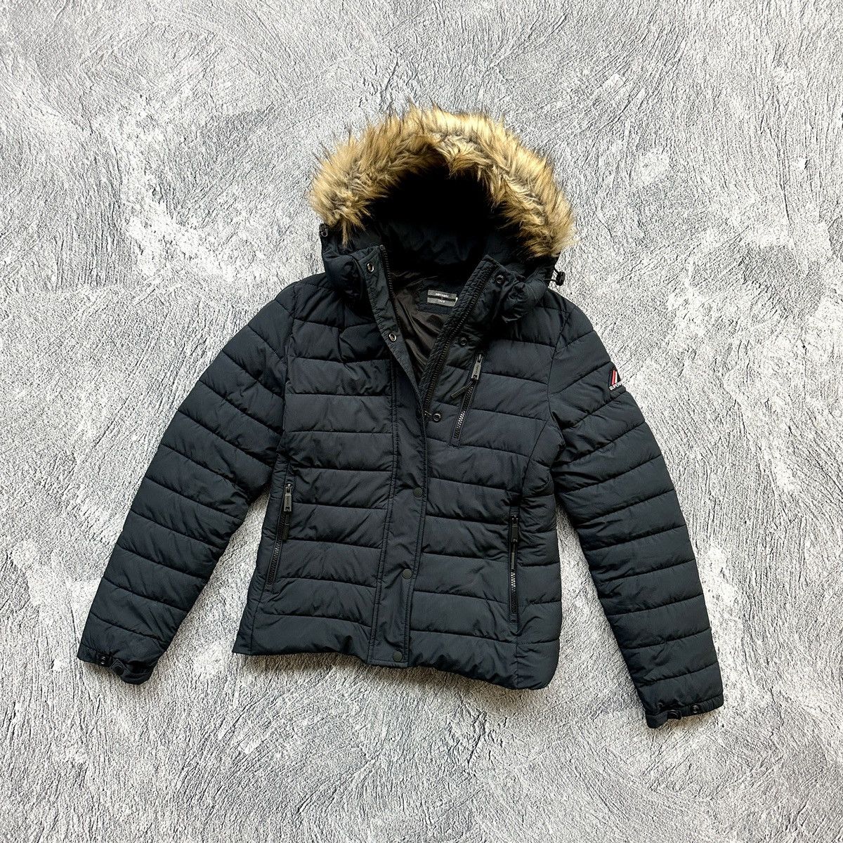 Superdry Superdry Fuji Jacket Women’s – Quilted Puffer, Faux Fur Hood Size M / US 6-8 / IT 42-44 - 9 Thumbnail