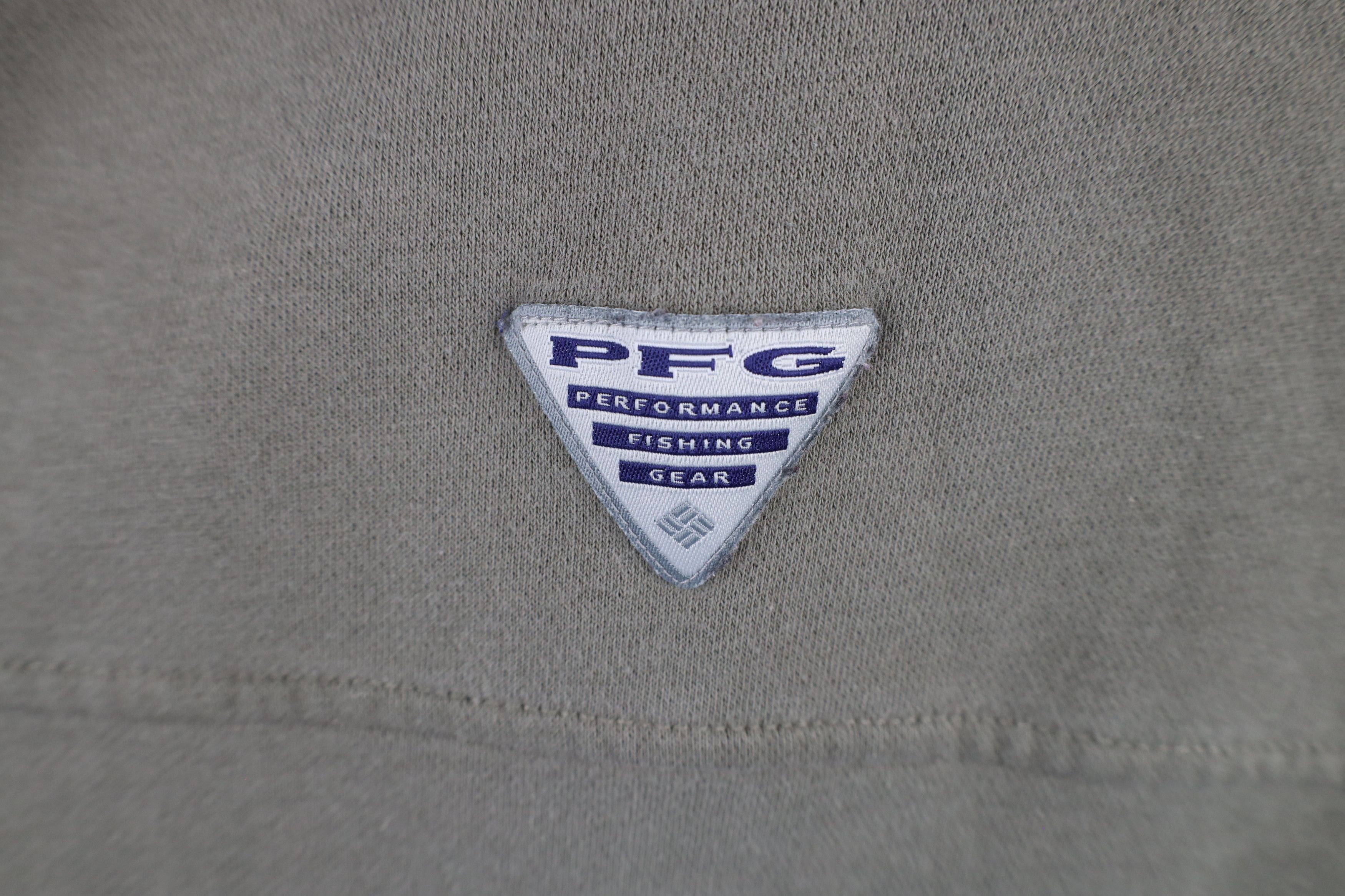Columbia × Vintage Vintage Y2K Columbia PFG Spell Out Hoodie Sweatshirt Green Size US XL / EU 56 / 4 - 12 Thumbnail