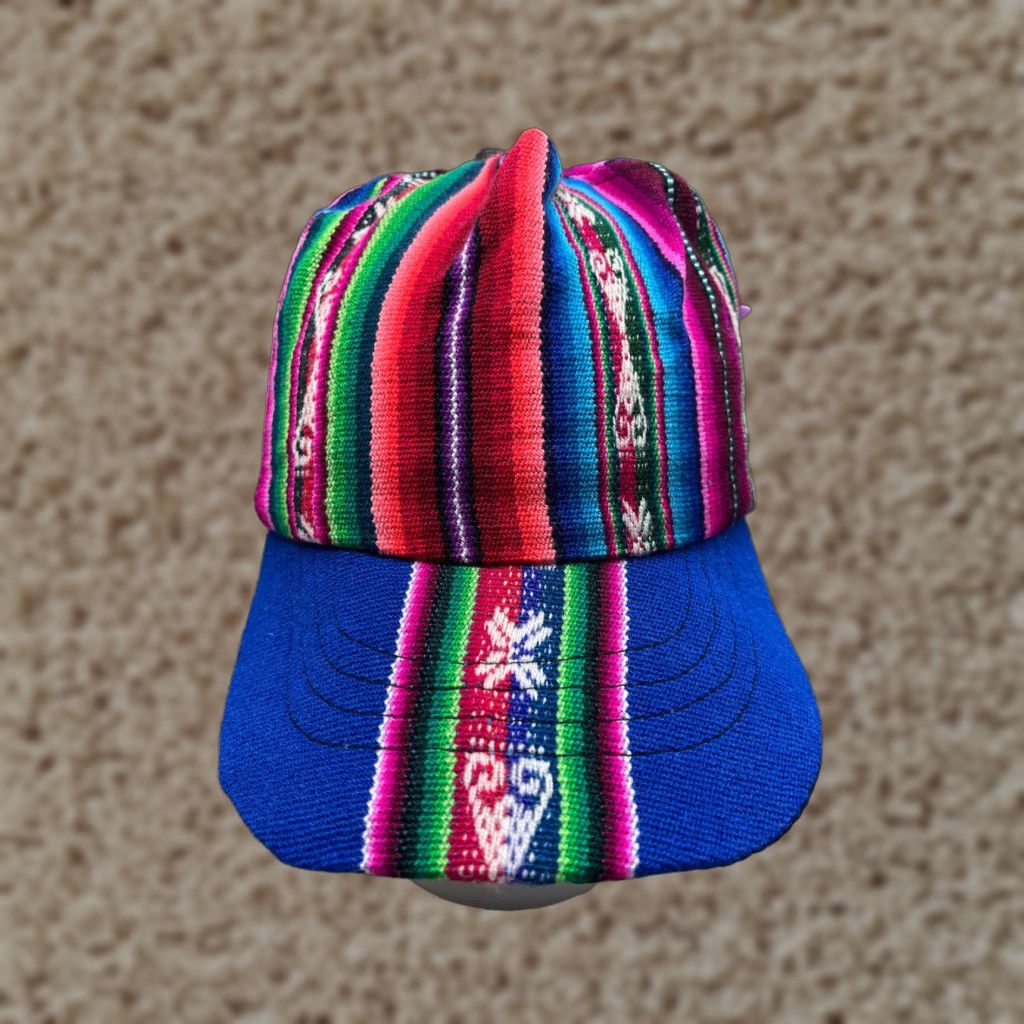 Pinko Aztec Striped Snapback Hat Cap One Size Adult Blue Pink Casual Unisex Size ONE SIZE - 1 Thumbnail