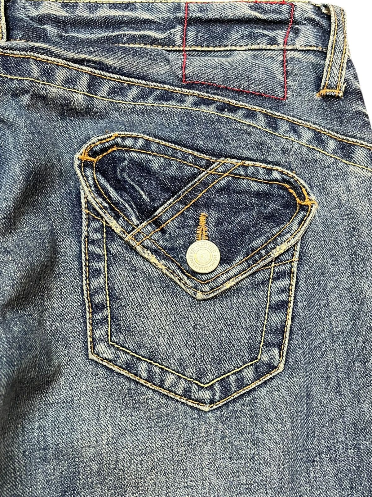 Japanese Brand Vintahe Double Name Straight Leg Denim Size US 33 - 7 Thumbnail