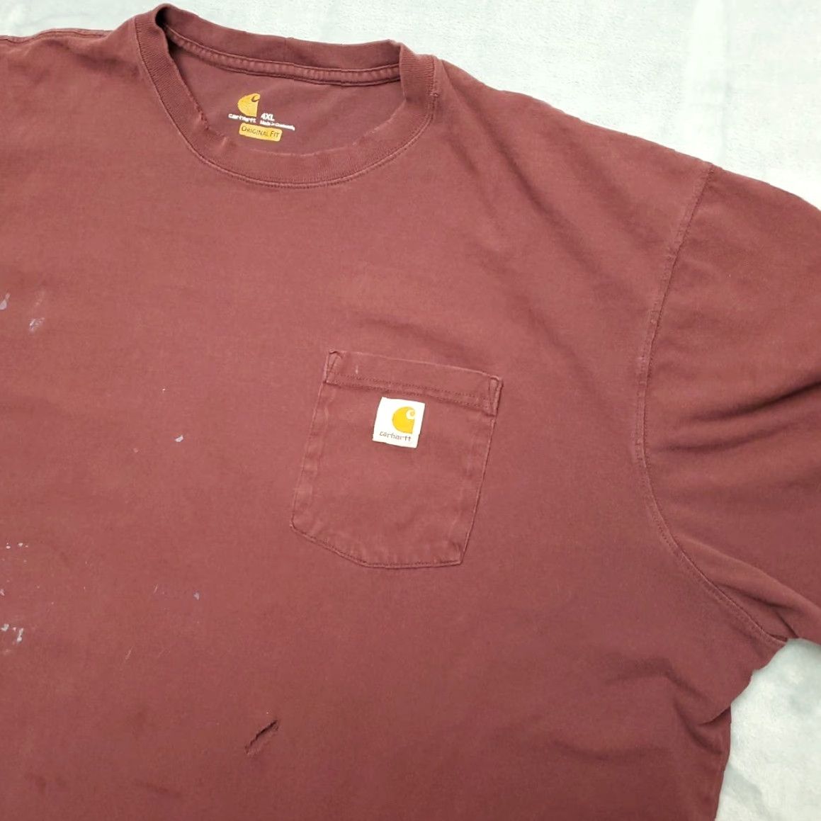 Carhartt Carhartt Shirt Mens 4XL Red Original Fit Crewneck Short Sleeve Pocket Tee Size US XXL / EU 58 / 5 - 6 Thumbnail