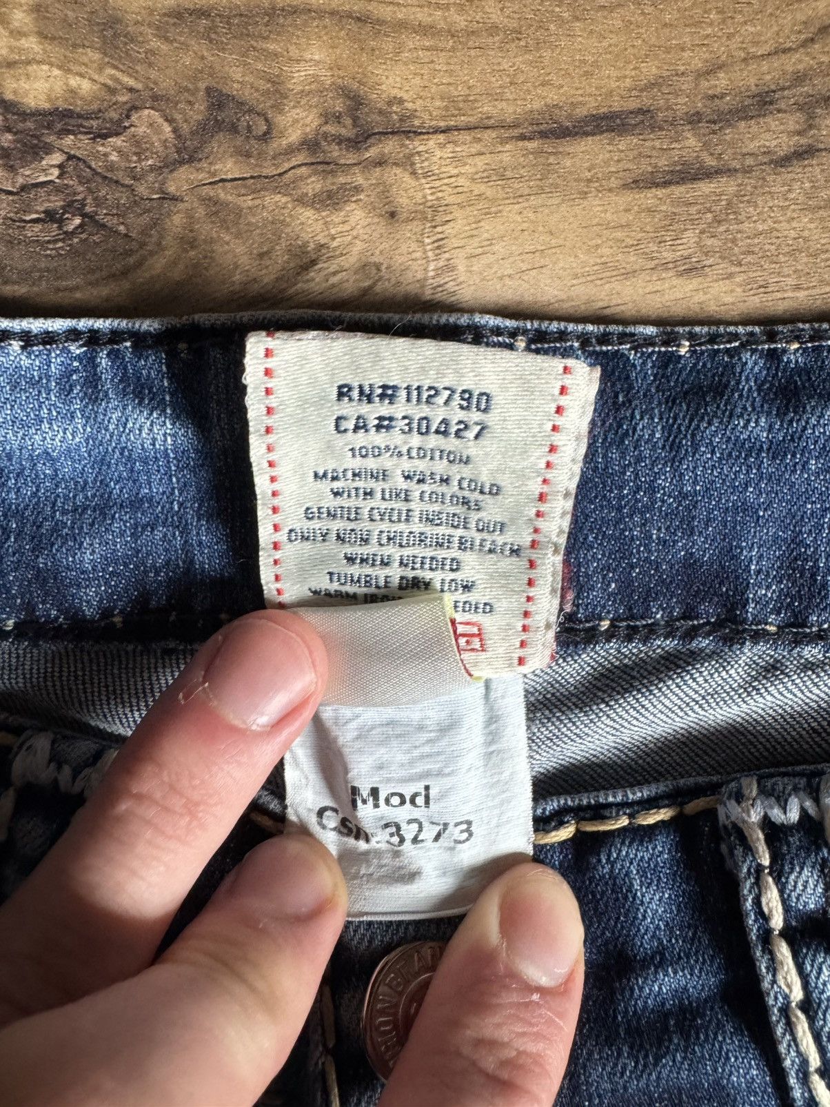 True Religion Vintage True Religion Yellow White Stitch Jeans Size US 34 / EU 50 - 11 Thumbnail
