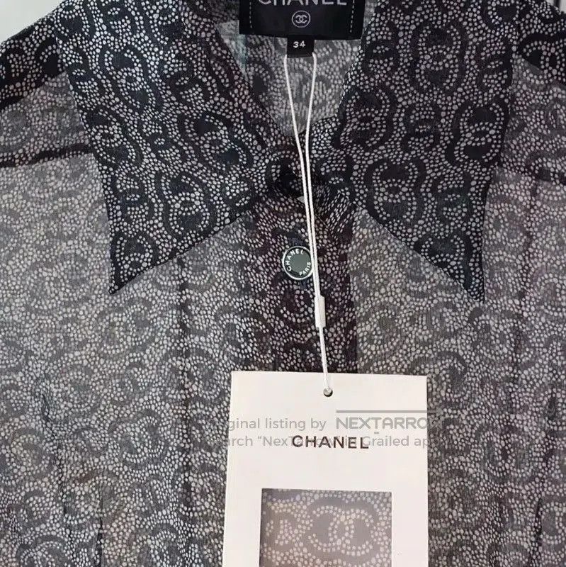 Chanel Chanel Black Silk Long Sleeve Shirt . Size S / US 4 / IT 40 - 6 Thumbnail
